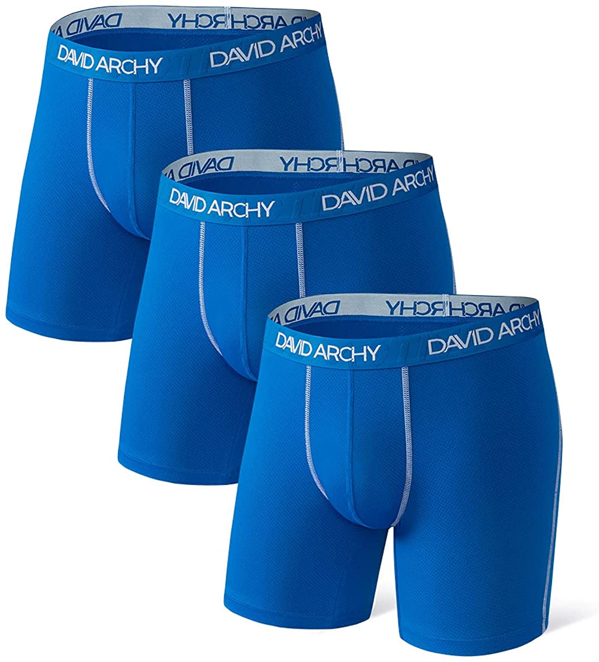DAVID ARCHY 3 Pack Men's Ultra Soft Mesh Quick Dry Sports Underwear  Breathable B
