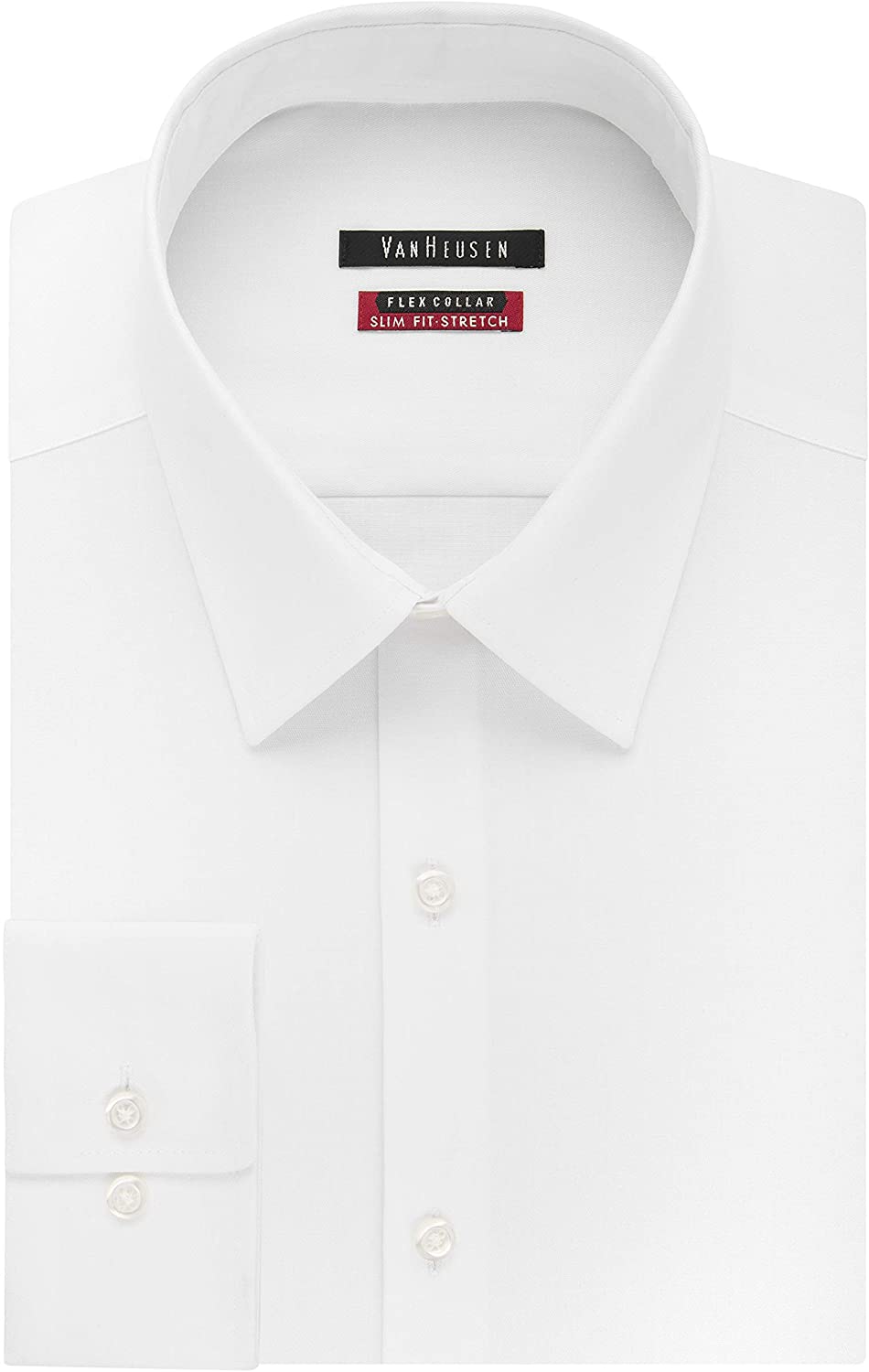 Van Heusen Men's Dress Shirt Slim Fit Flex Collar Stretch Solid | eBay