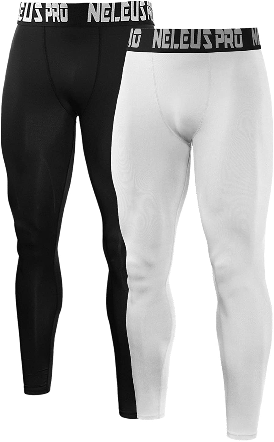 NELEUS Men's Dry Fit High Flexibility Compression Pants Workout