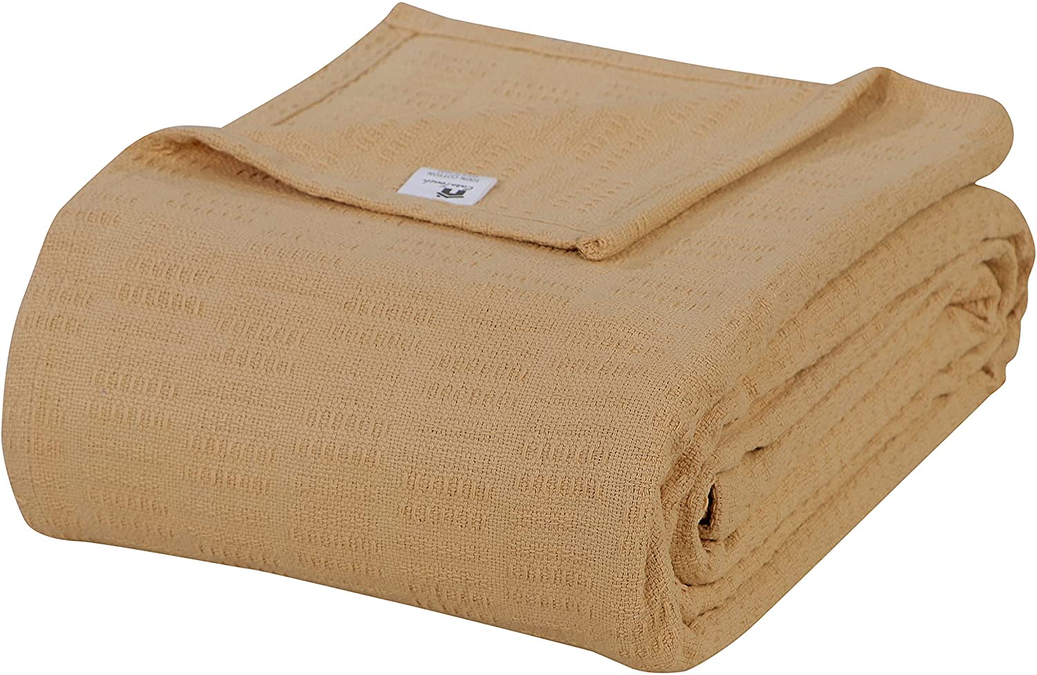 thumbnail 6  - CasaTouch 100% Cotton Thermal Blanket | All Season Block Design Super Soft Breat
