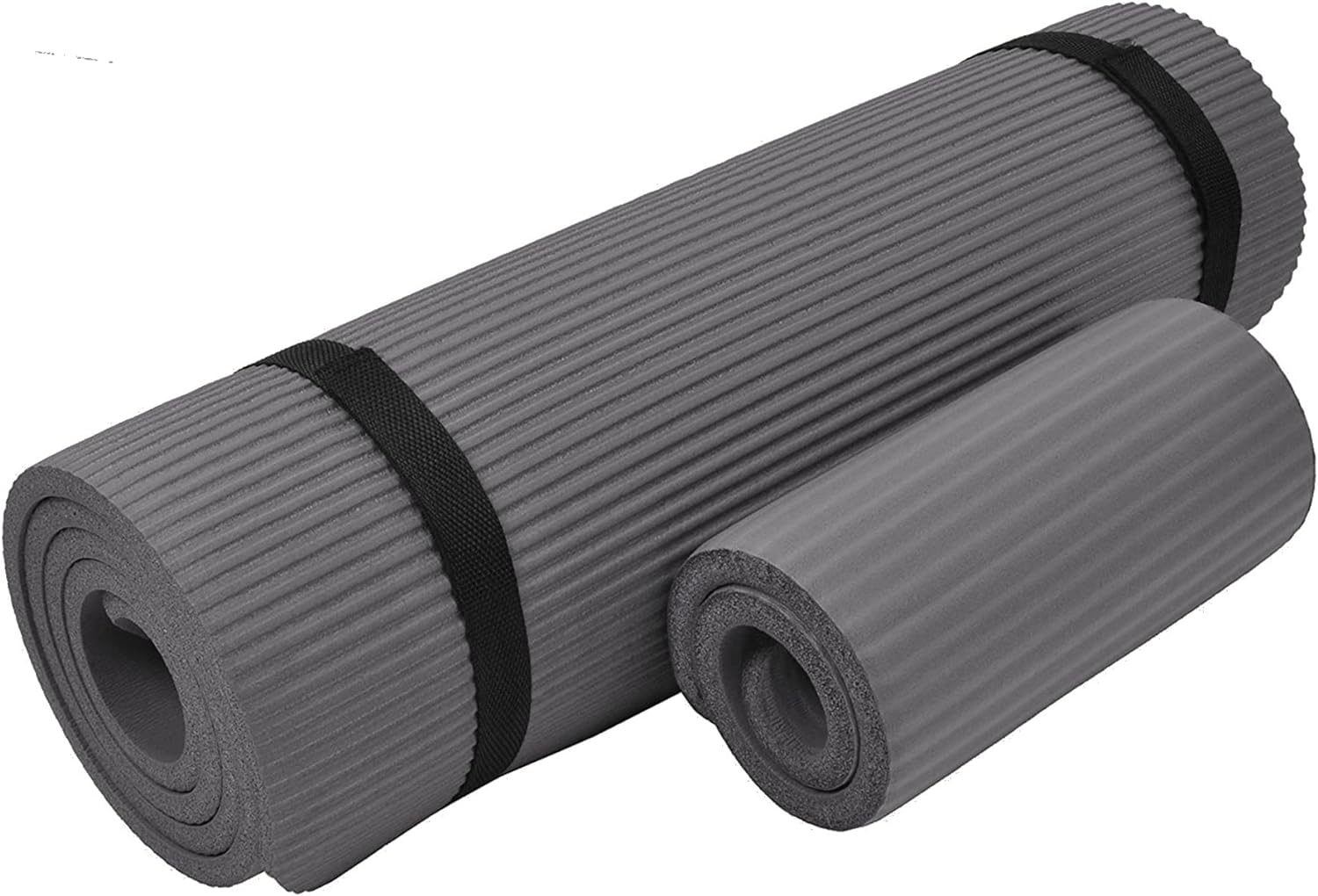 BalanceFrom All-Purpose 1/2-Inch High Density Foam Exercise Yoga Mat  Anti-Tear with Carrying Strap, Red 