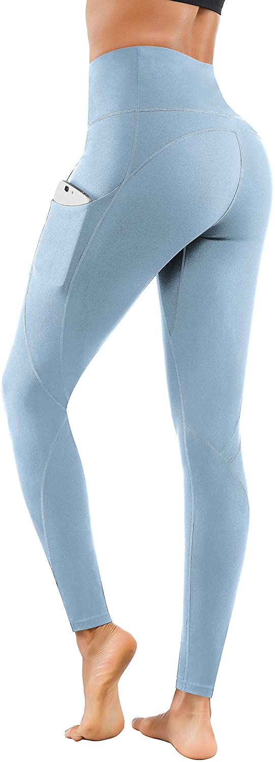 Lingswallow High Waist Yoga Pants - Yoga Pants with Pockets Tummy Control,  4 Way