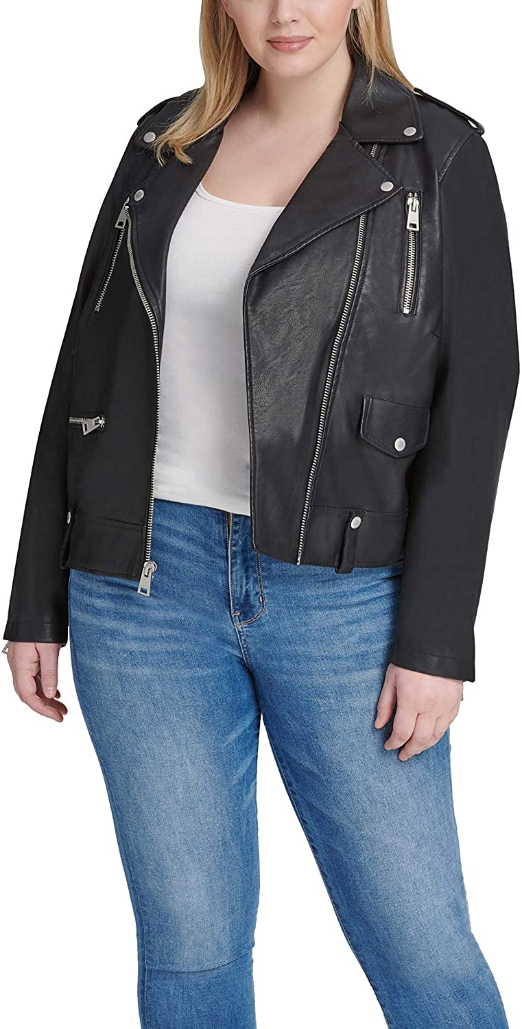 levi's women's faux leather contemporary asymmetrical motorcycle jacket