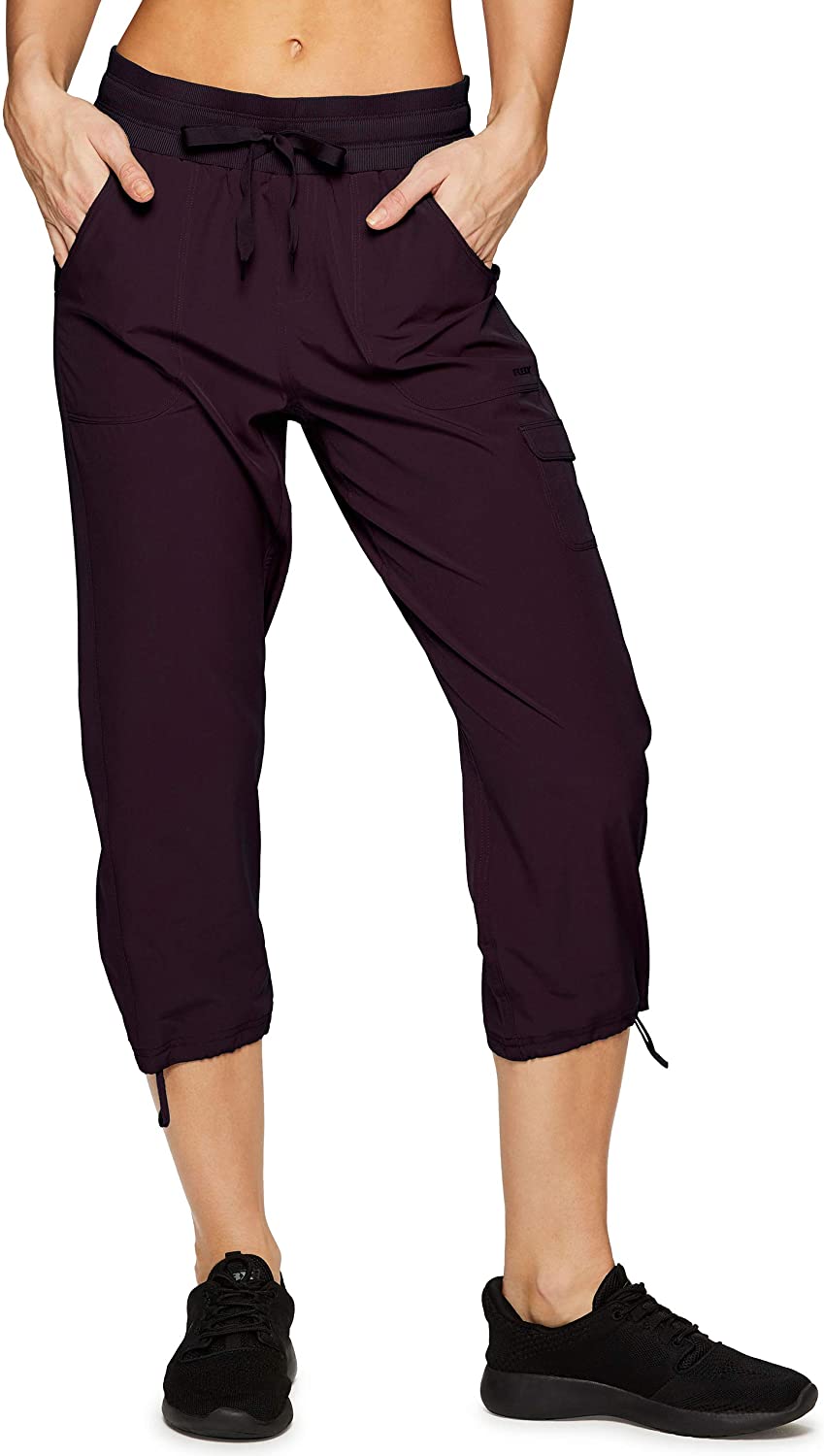 RBX Active Women's Fashion Lightweight Woven Drawstring Cargo Capri Pant  with Po | eBay