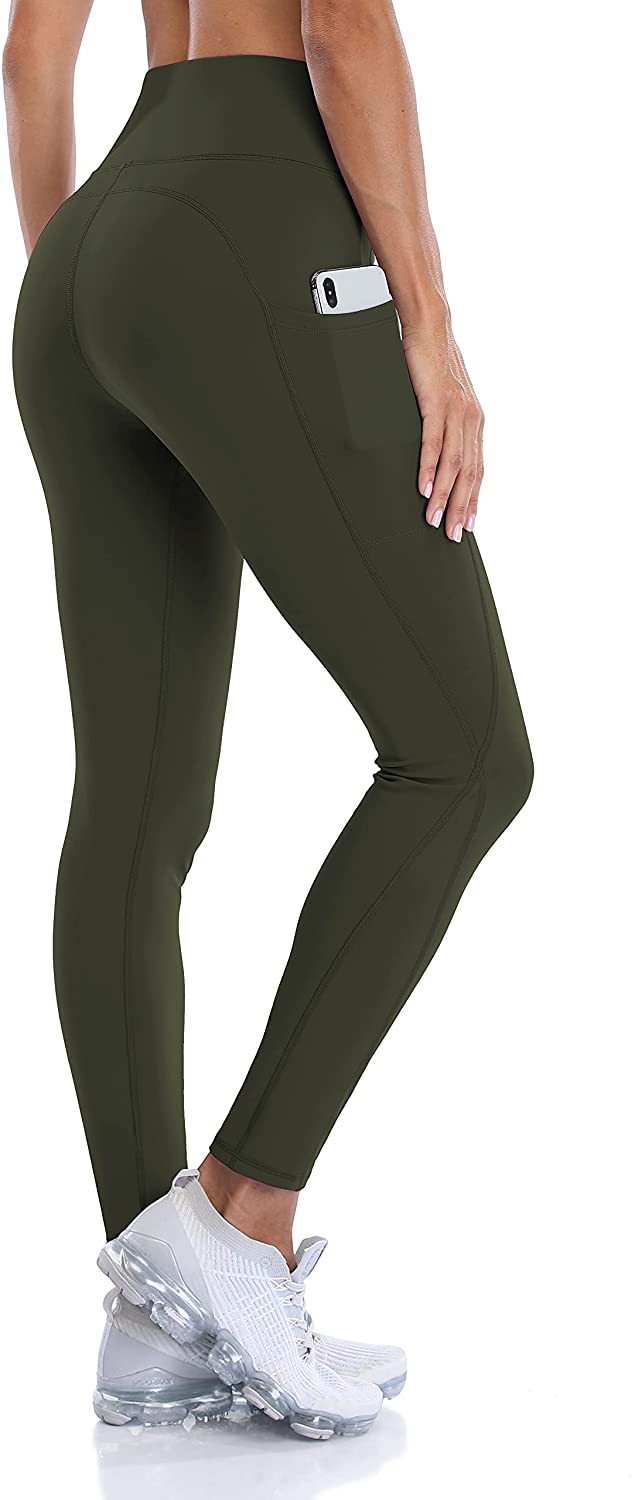 ATTRACO Thermal Fleece Lined Leggings Women High Waisted Winter Yoga Pants  with
