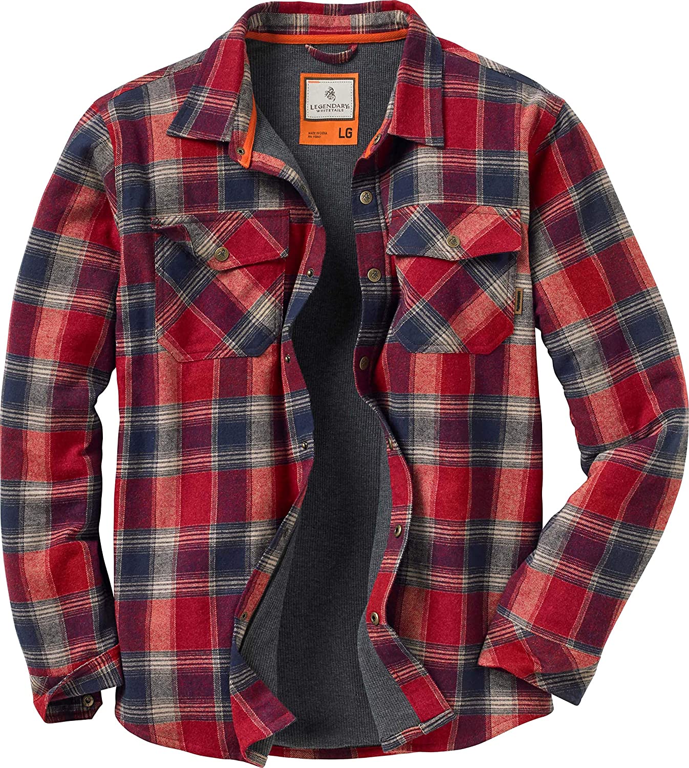 Legendary Whitetails Men's Archer Thermal Lined Flannel Shirt Jacket