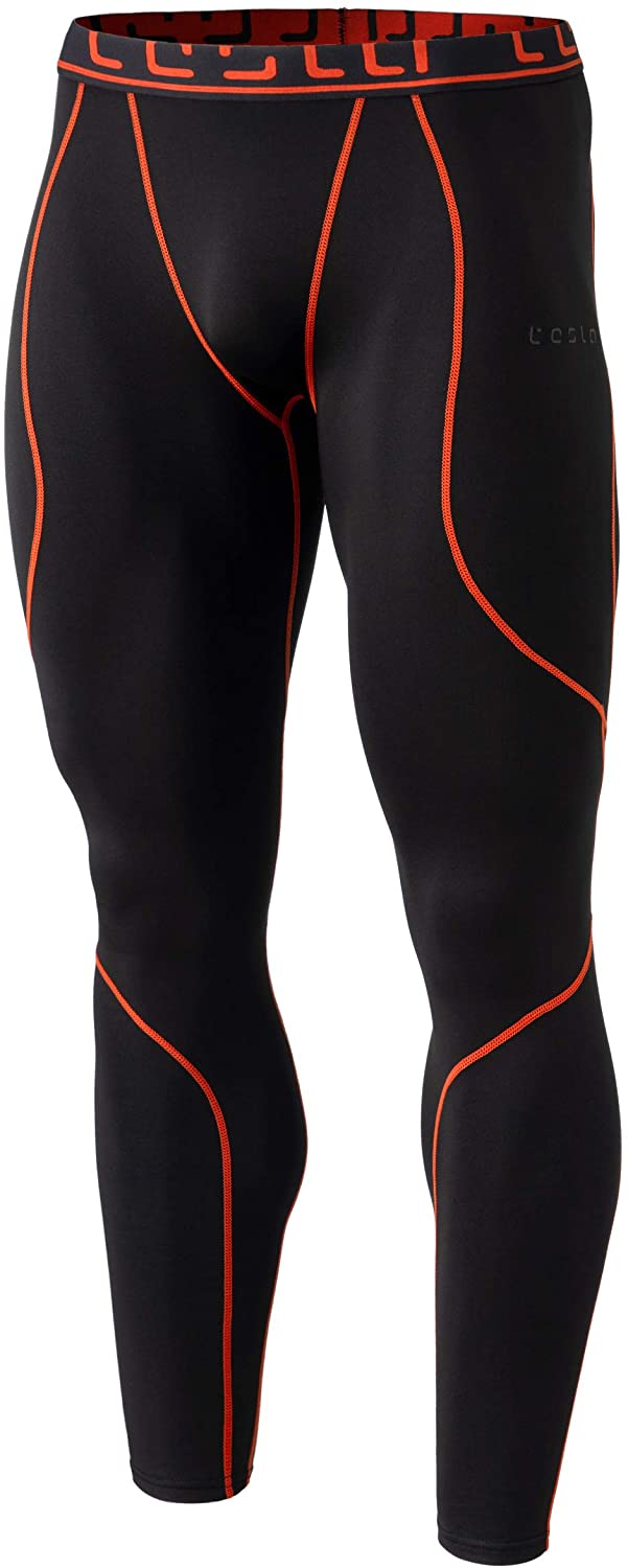 TSLA 1 or 2 Pack Men's Thermal Compression Pants, Athletic Sports Leggings  & Running Tights, Wintergear Base Layer Bottoms 