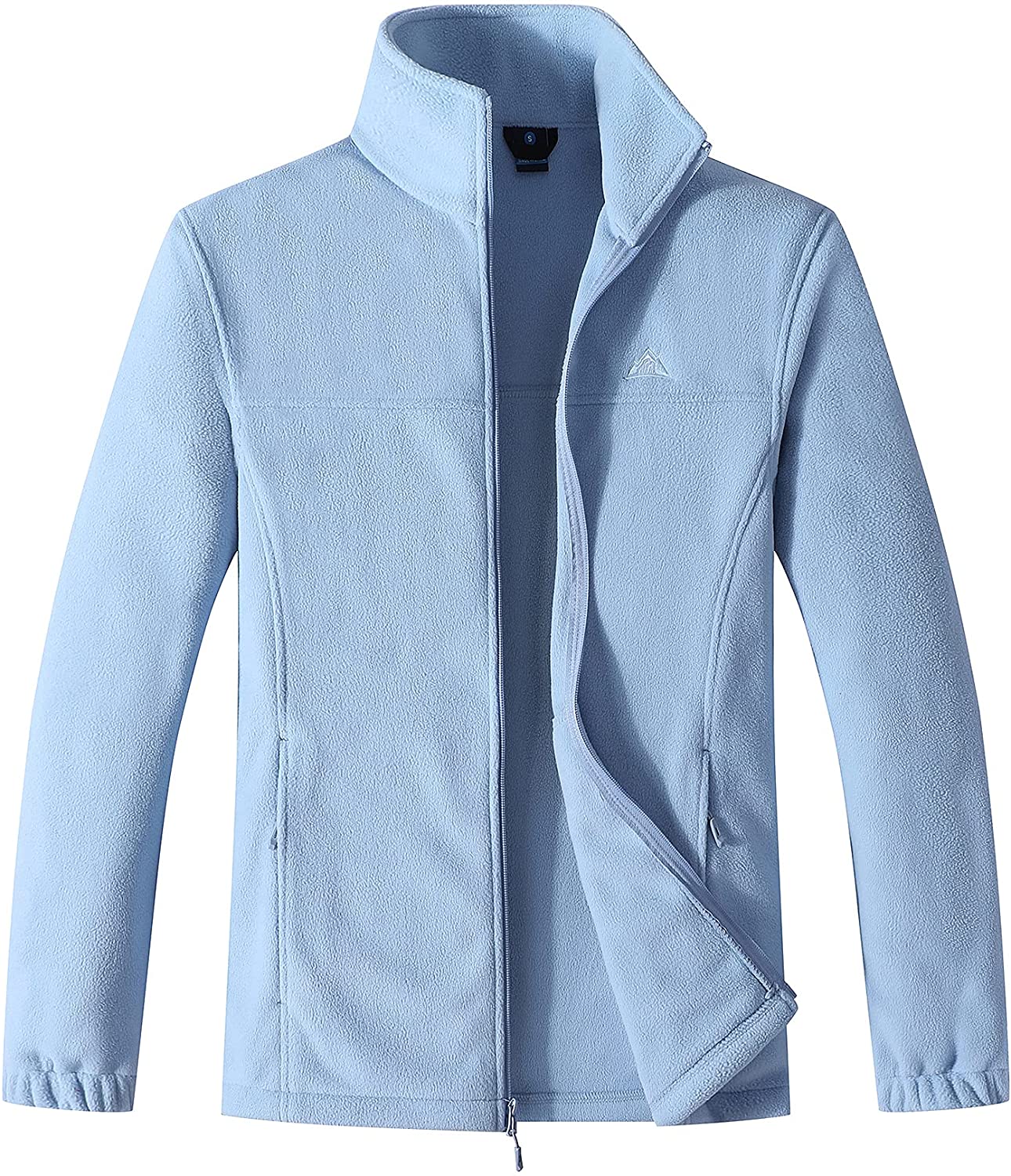 Men's Lightweight Full Zip Fleece Jackets Soft Polar Fleece outdoor