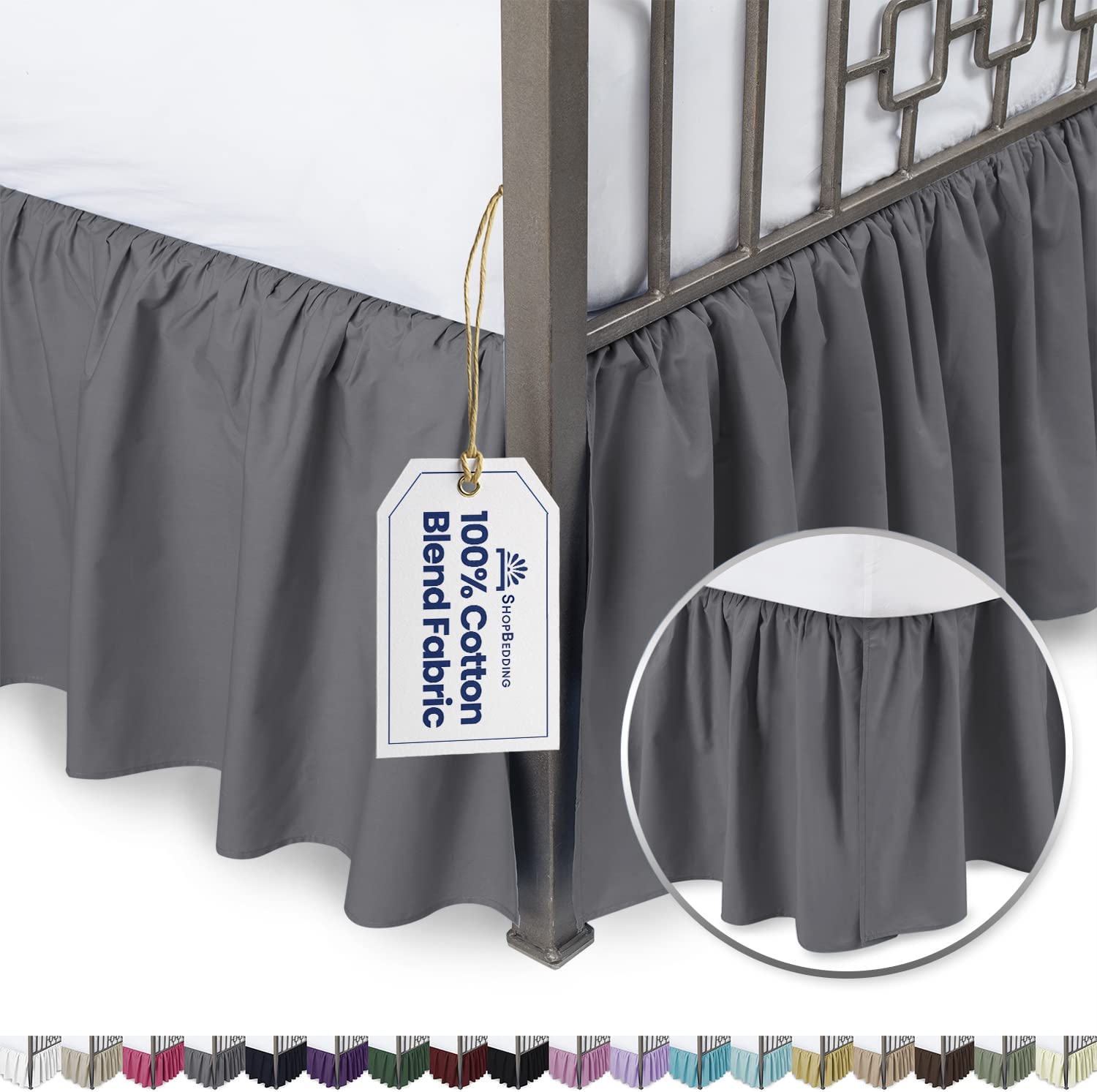 Tailored Bed Skirt - 21 inch Drop, Camel, Queen Bedskirt with Split Corners  (Available in 14 Colors) Blissford - Walmart.com
