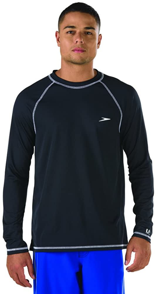 Speedo Men's Uv Swim Shirt Long Sleeve Loose Fit Easy Tee | eBay