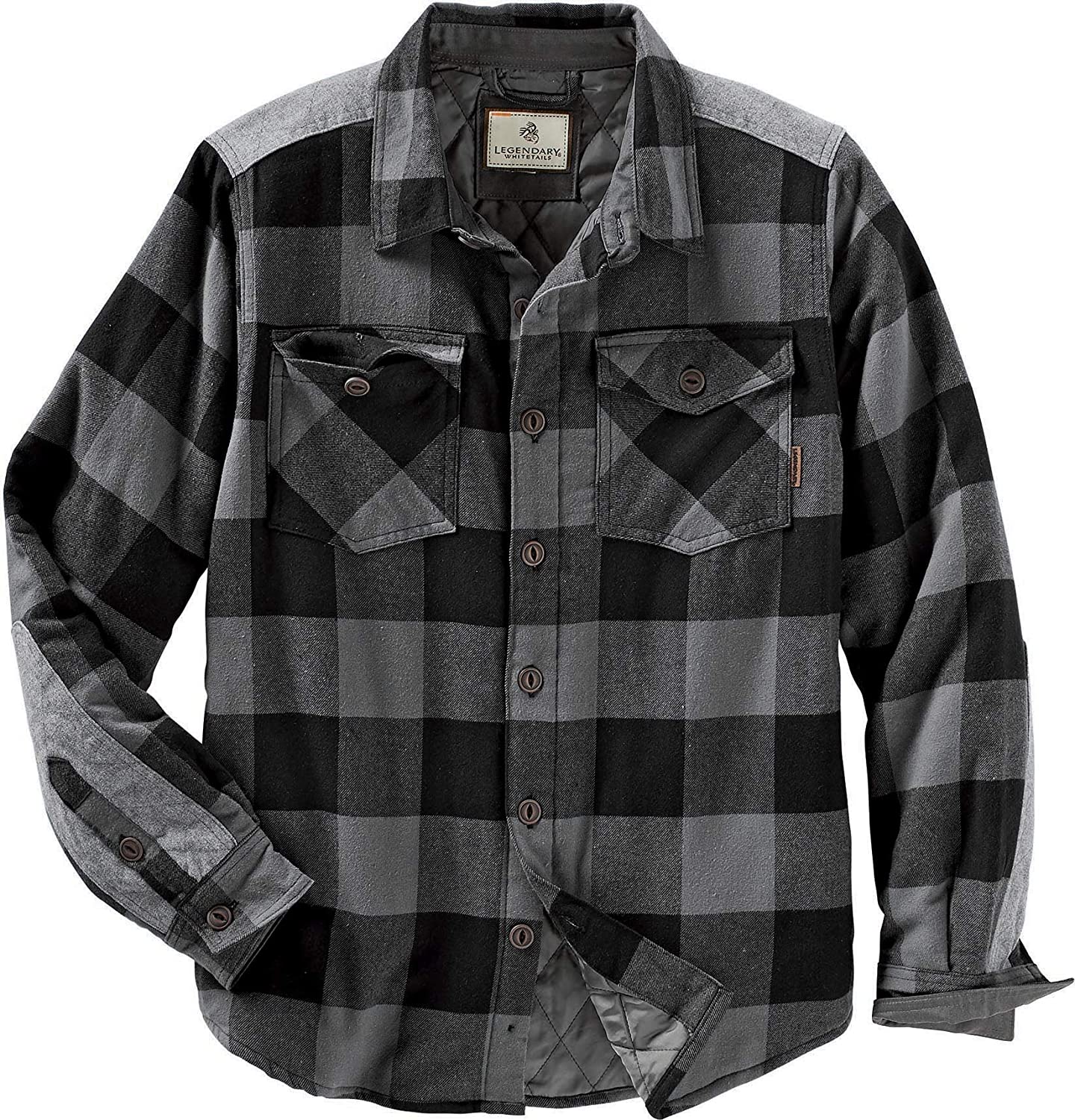 heavyweight quilted flannel shirt jacket