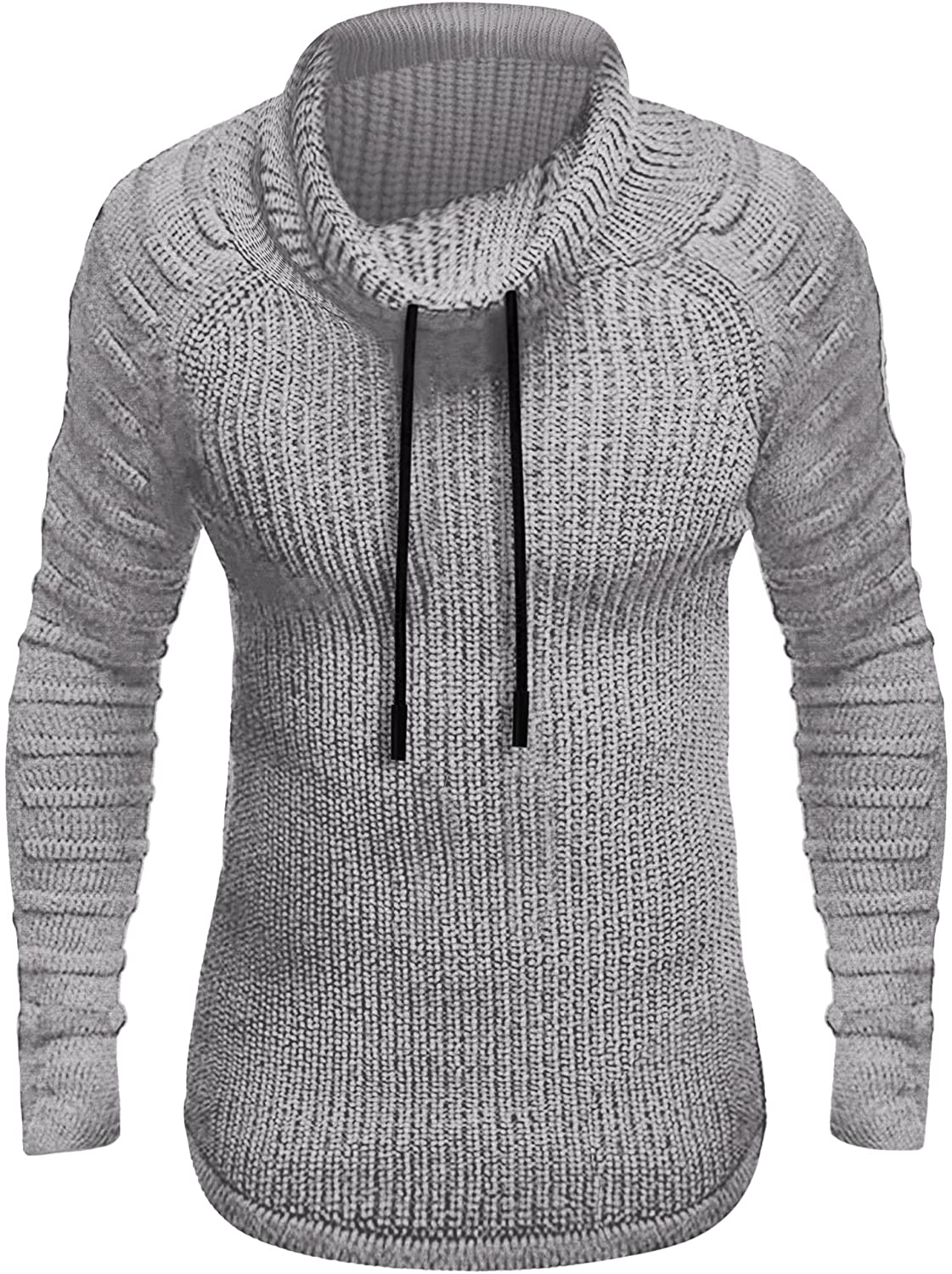 COOFANDY Men's Knitted Turtleneck Sweater Thermal Thick Hightneck Shawl Collar Sweater 