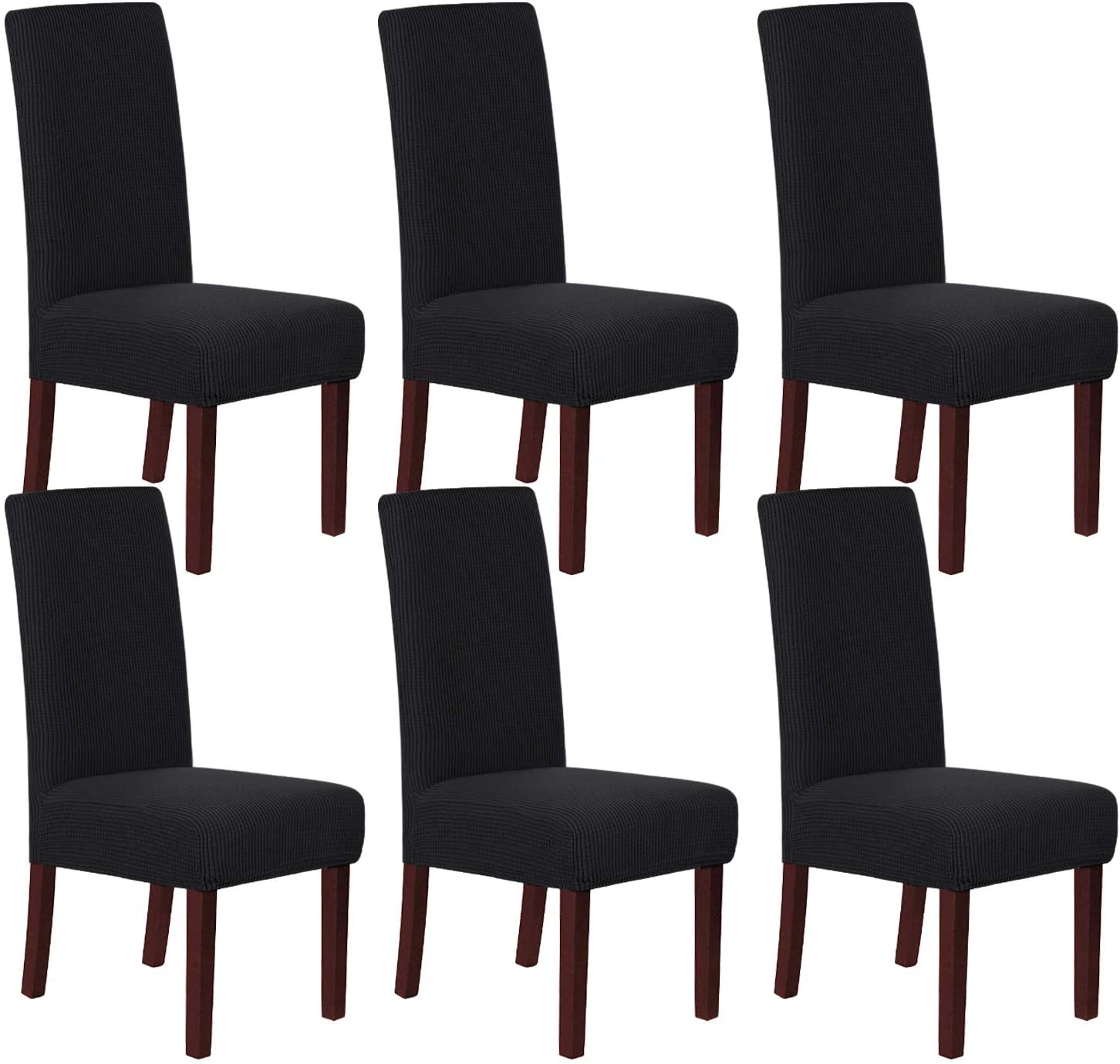 H.VERSAILTEX Stretch Dining Chair Covers Set of 6 Chair Covers for