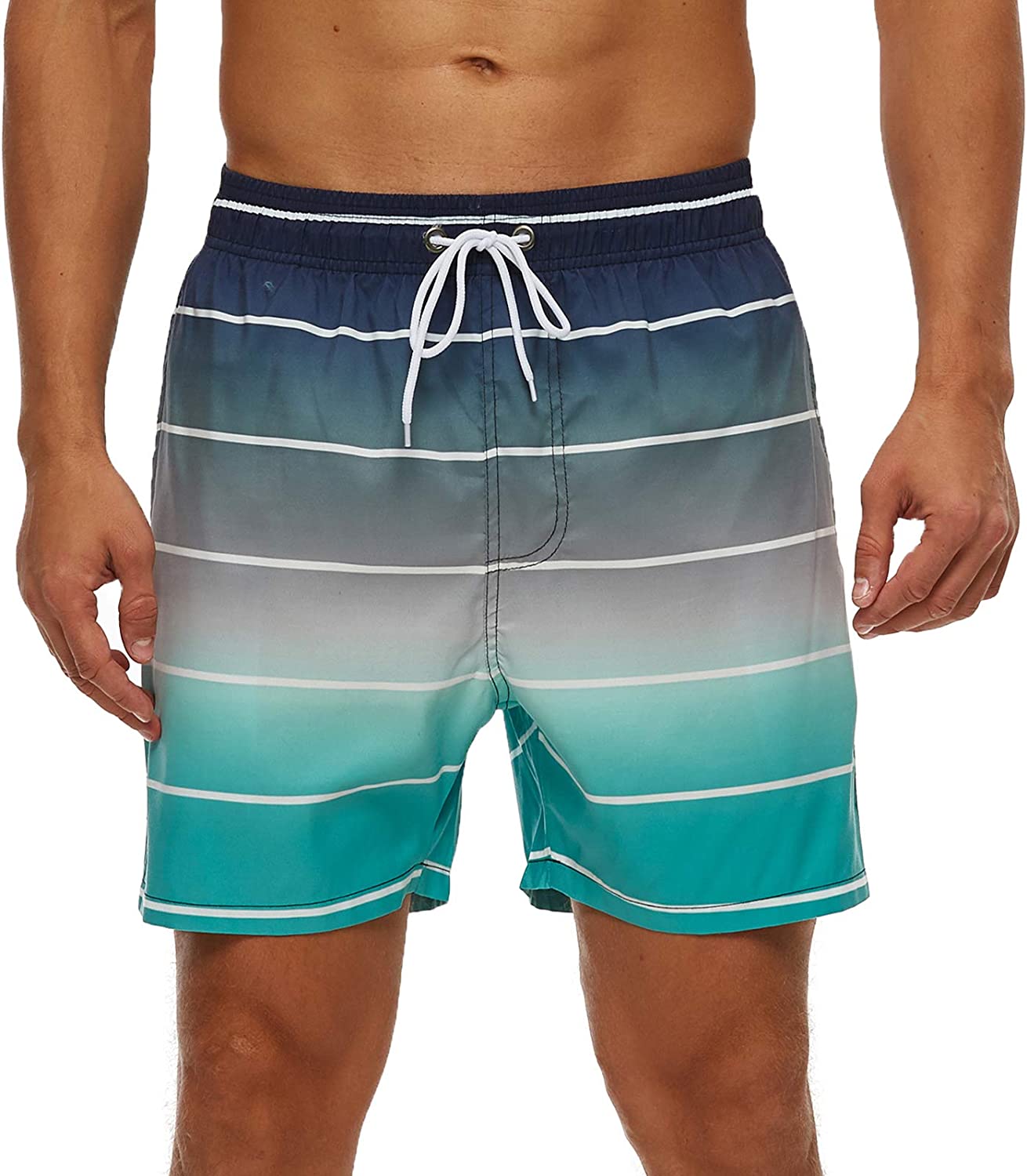 SILKWORLD Men's Swim Trunks Quick Dry Shorts with Pockets 