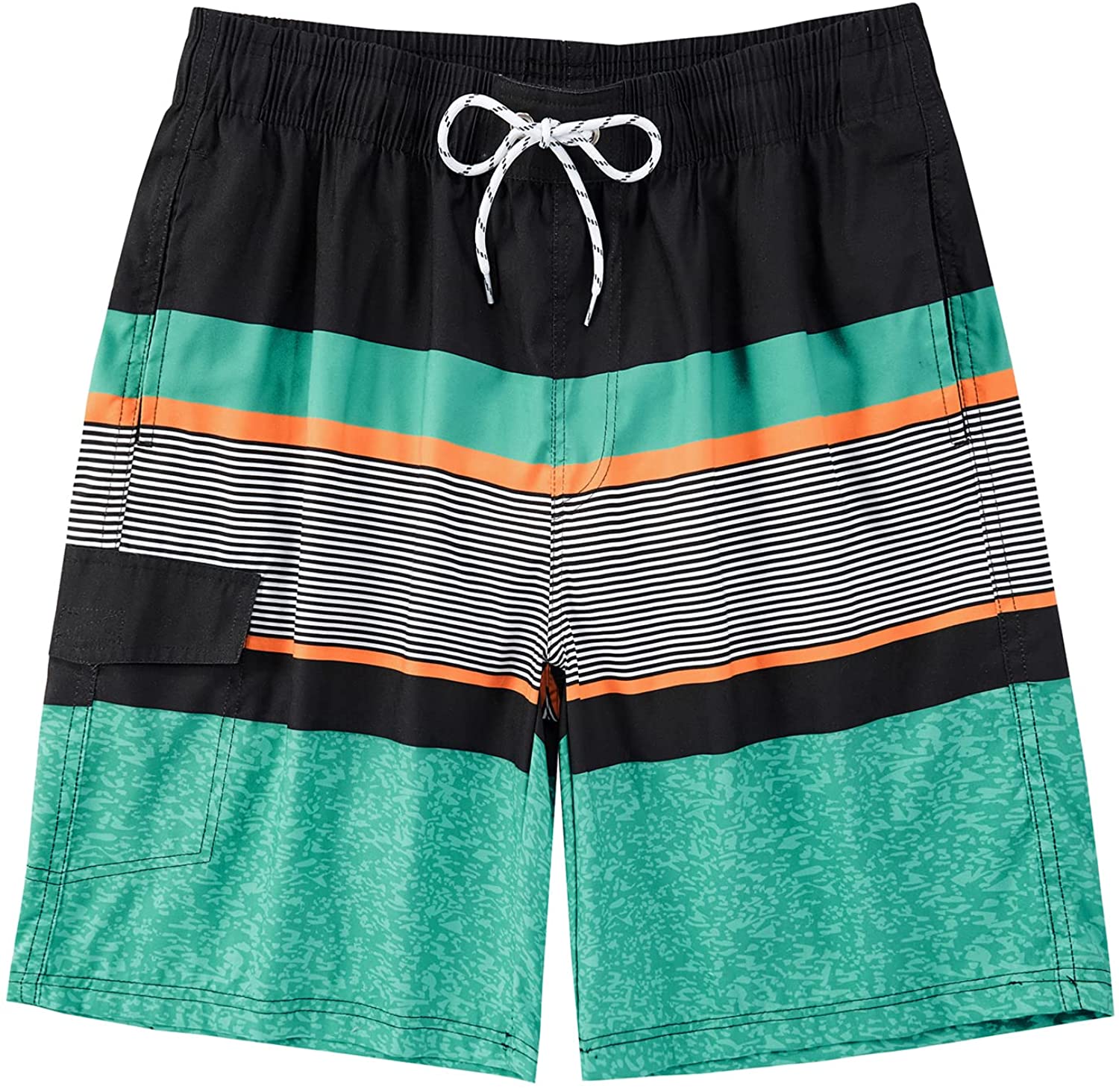 NEW BURNSIDE  Men's Swim Trunks Size XXL Quick Dry Orange/Navy  MSRP $42 