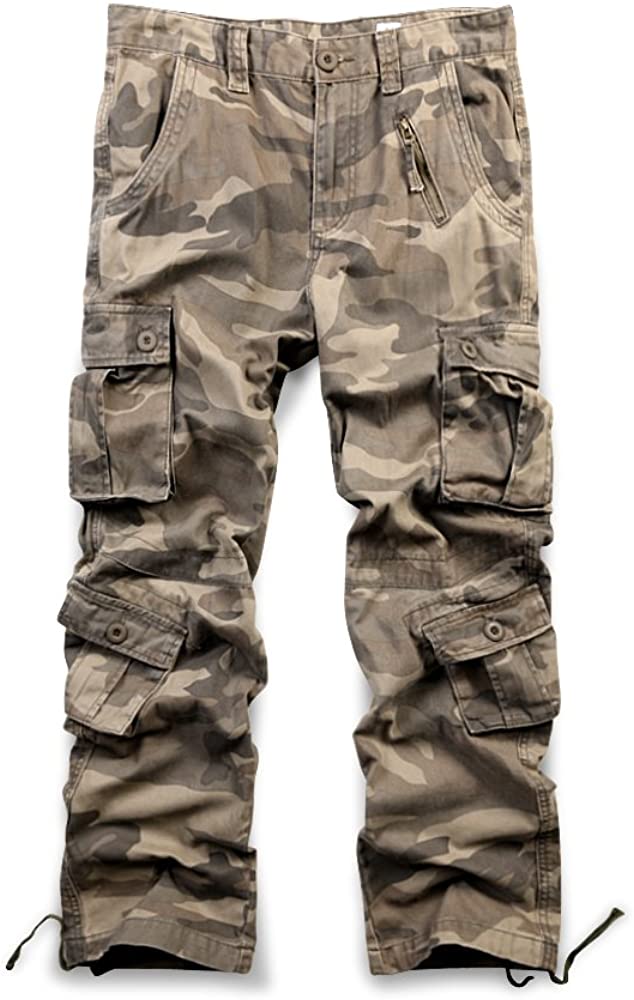 Herren Cargo Hose Combat Cargohose Chino Jeans Army Militär Outdoor Camouflage 