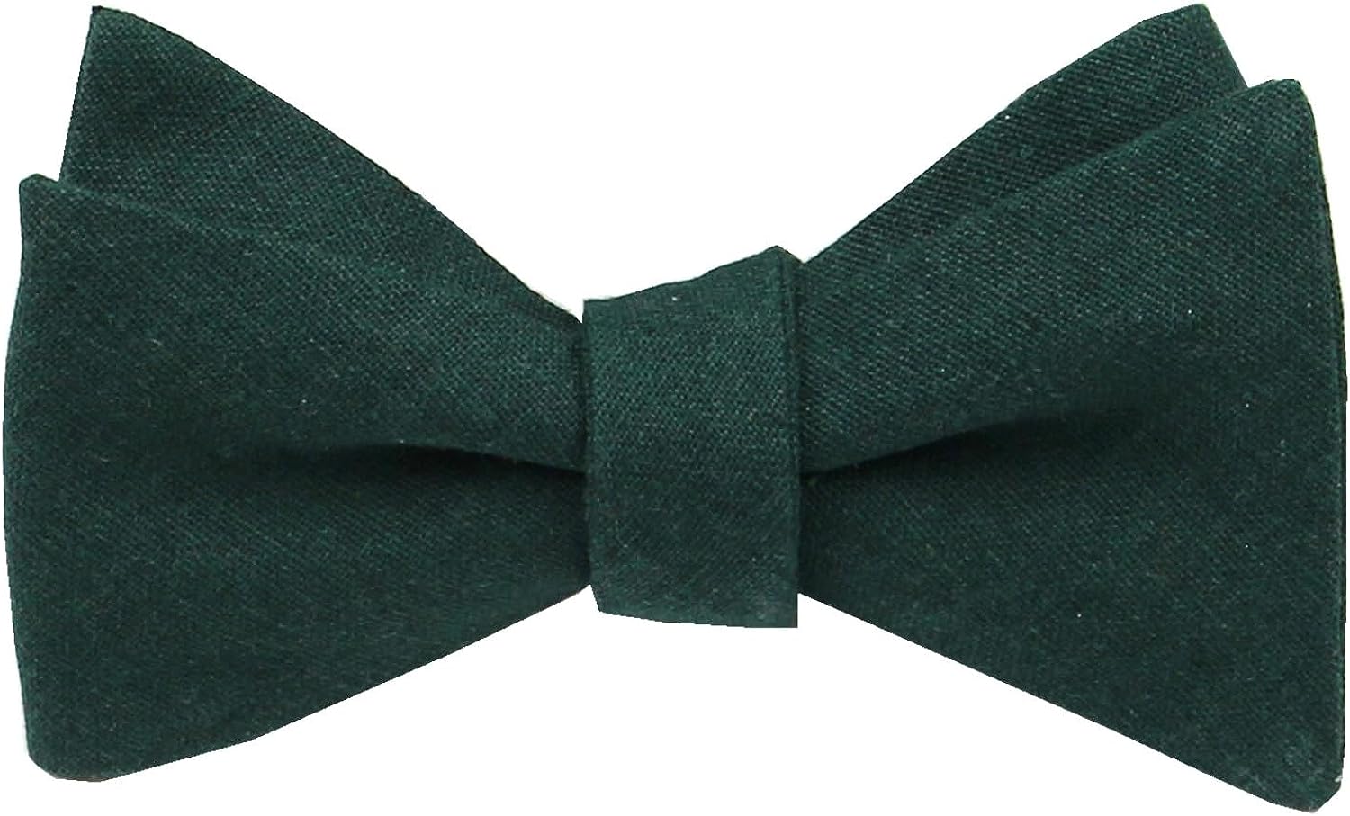 Gollate Mens Solid Linen Self Tie Bow Ties - Classic Butterfly Bowties -  Wedding