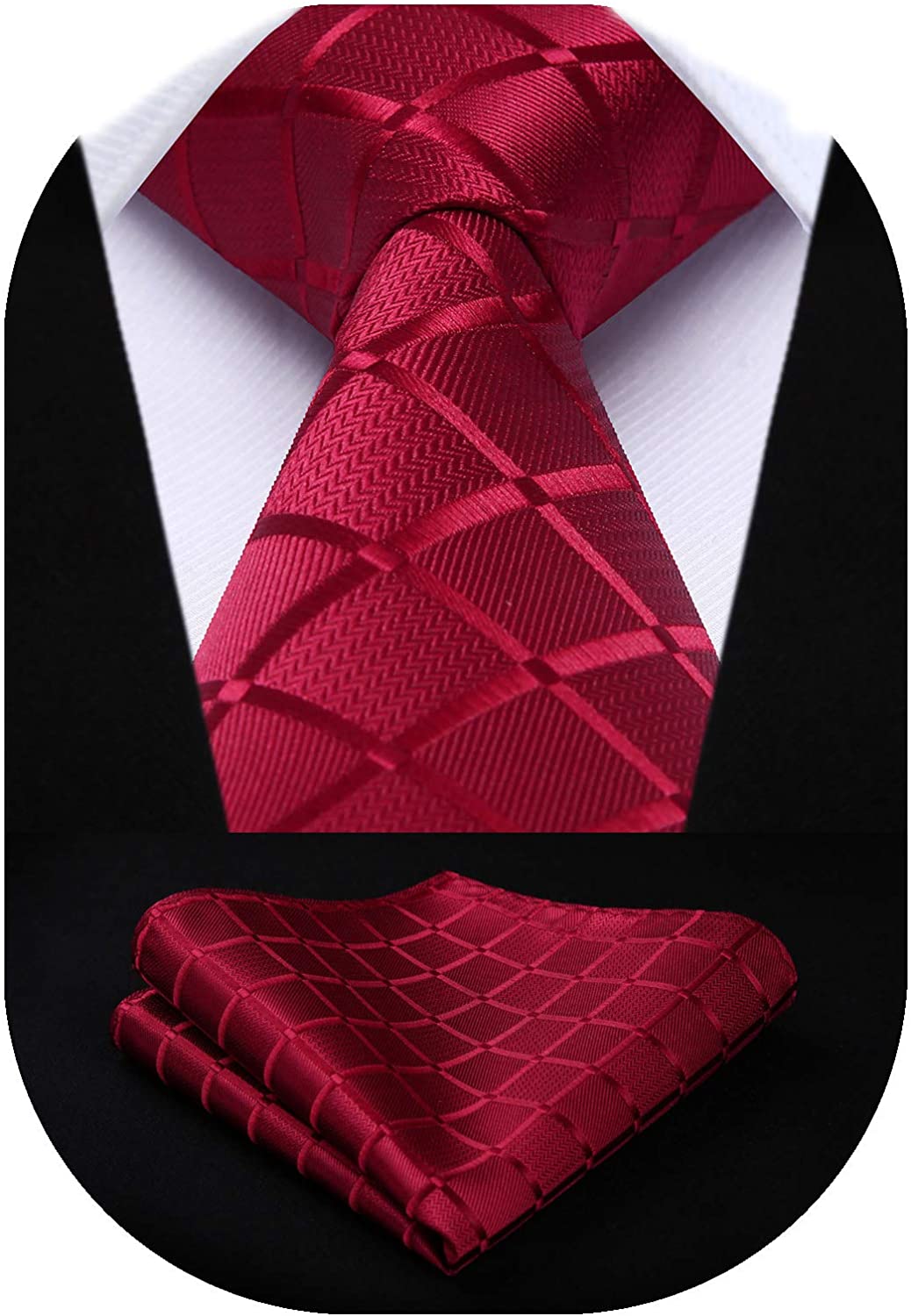 Satin Polyester Classic Neck Tie Handkerchief set Anniversary Celebration Party 