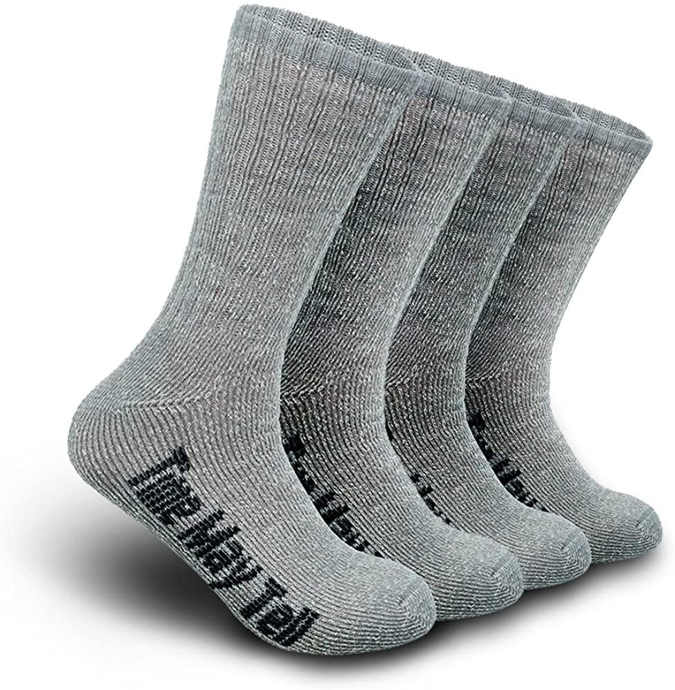 2/4 Pair,6-13 Size Time May Tell Mens Merino Wool Hiking Cushion Socks Pack