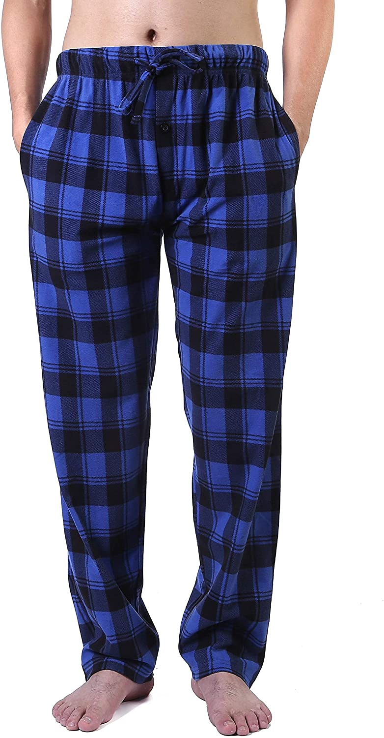 Big & Tall Pajama Pj Sleep Lounge Pants Cotton Flannel Blue 3X or 4X Stafford 