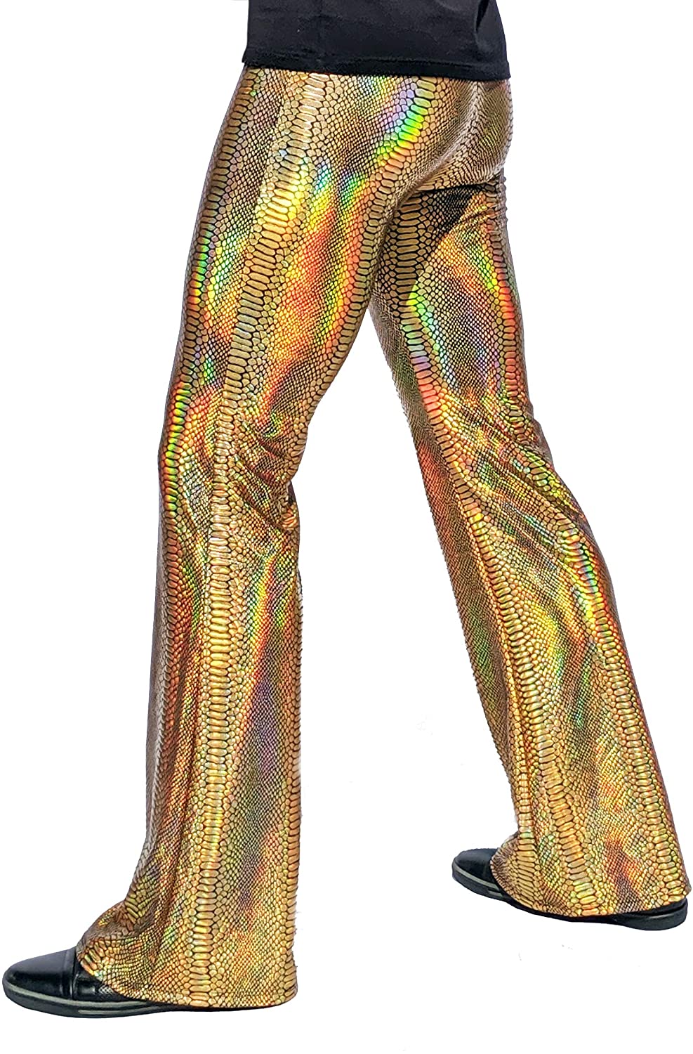 Buy Revolver Fashion / Funstigators Festival Clothing: Men's Holographic  Flared Disco Legging Pants - Made in USA Online at desertcartINDIA