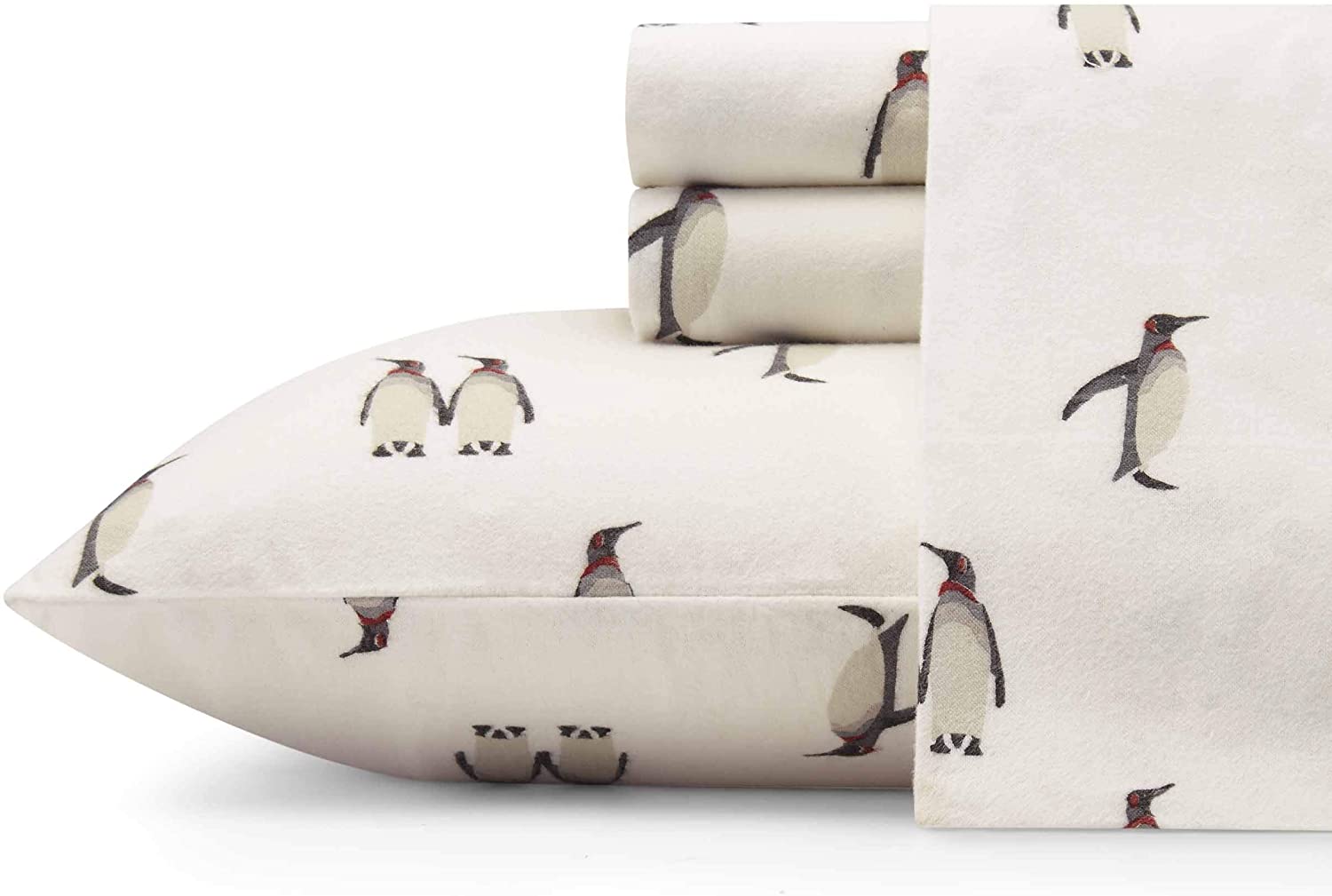 100% Premium Cotton Bedding Sheet Set Flannel Collection Eddie Bauer Pre-Sh