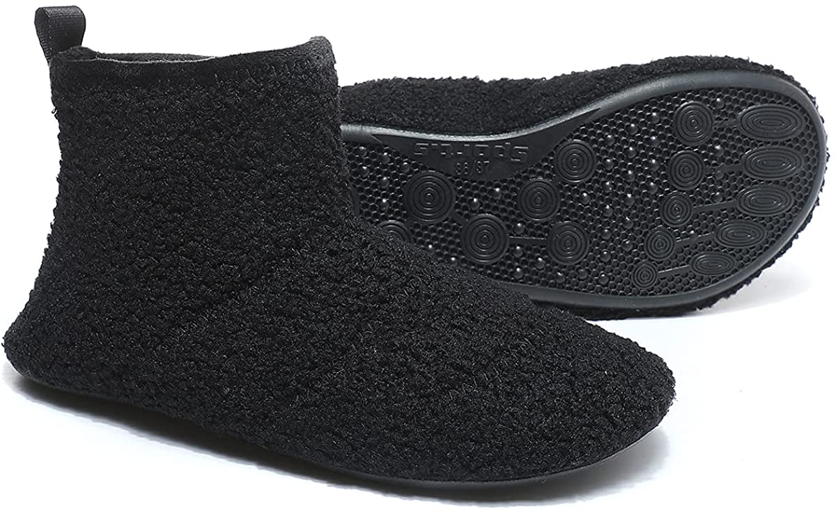 Details about   Hayeabi Lightweight House Slippers Slip On Home Sock Shoes for Womens Mens 