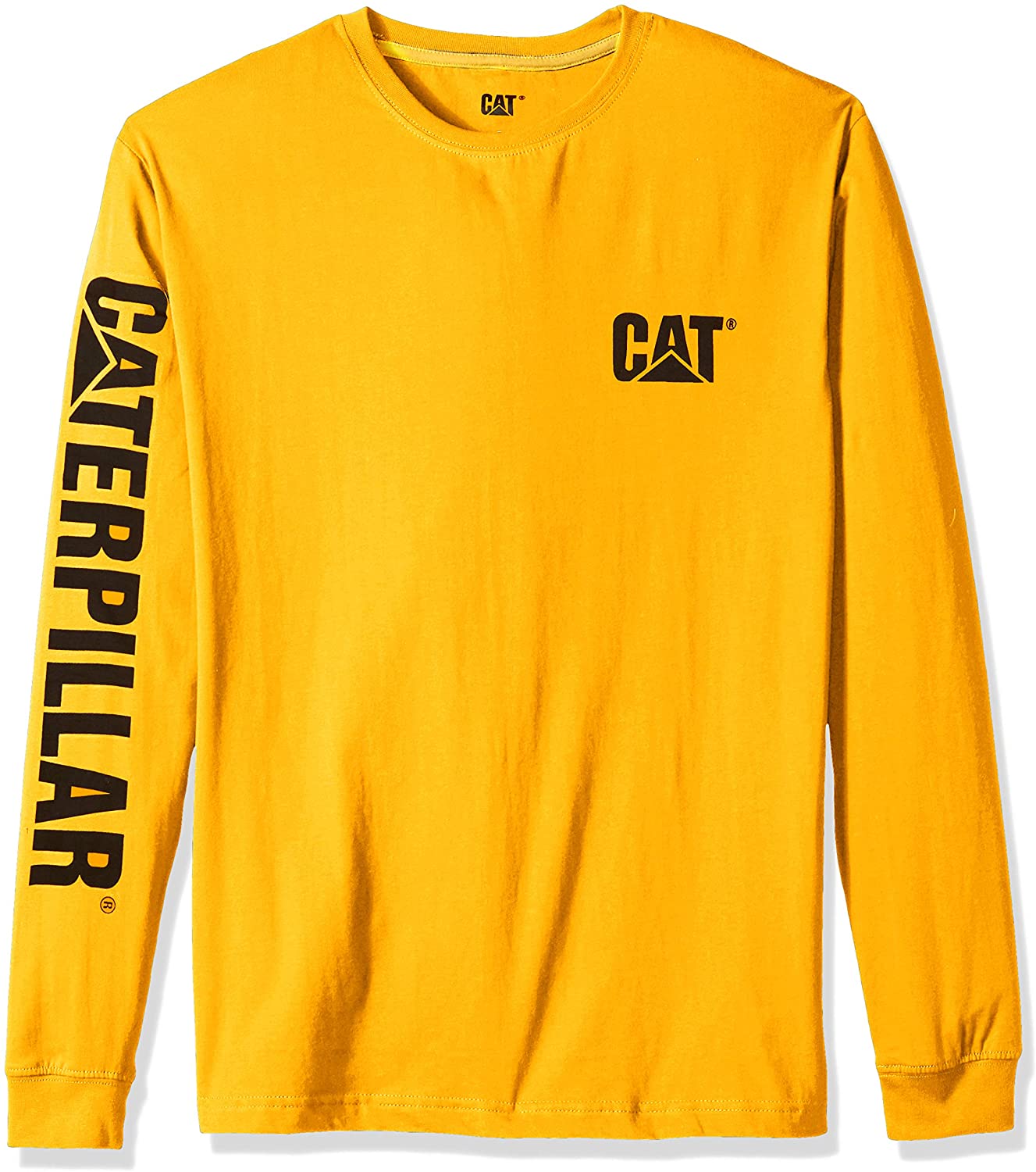 Regular and Big & Tall Sizes Caterpillar Mens Trademark Banner Long Sleeve T-Shirt