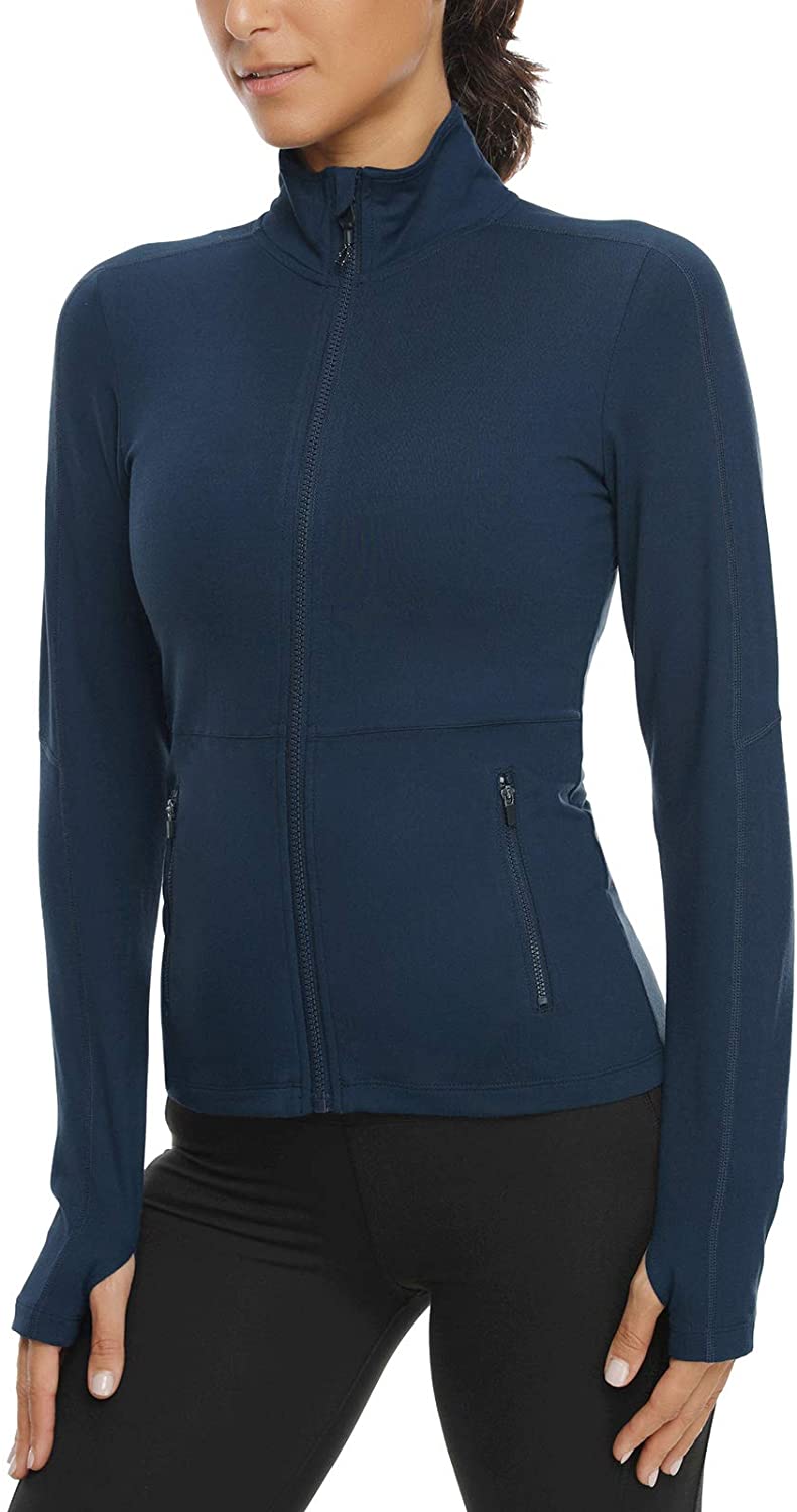 VUTRU Women's Full Zip Workout Yoga Jacket Running Track Jacket With Thumb  Holes : : Clothing, Shoes & Accessories