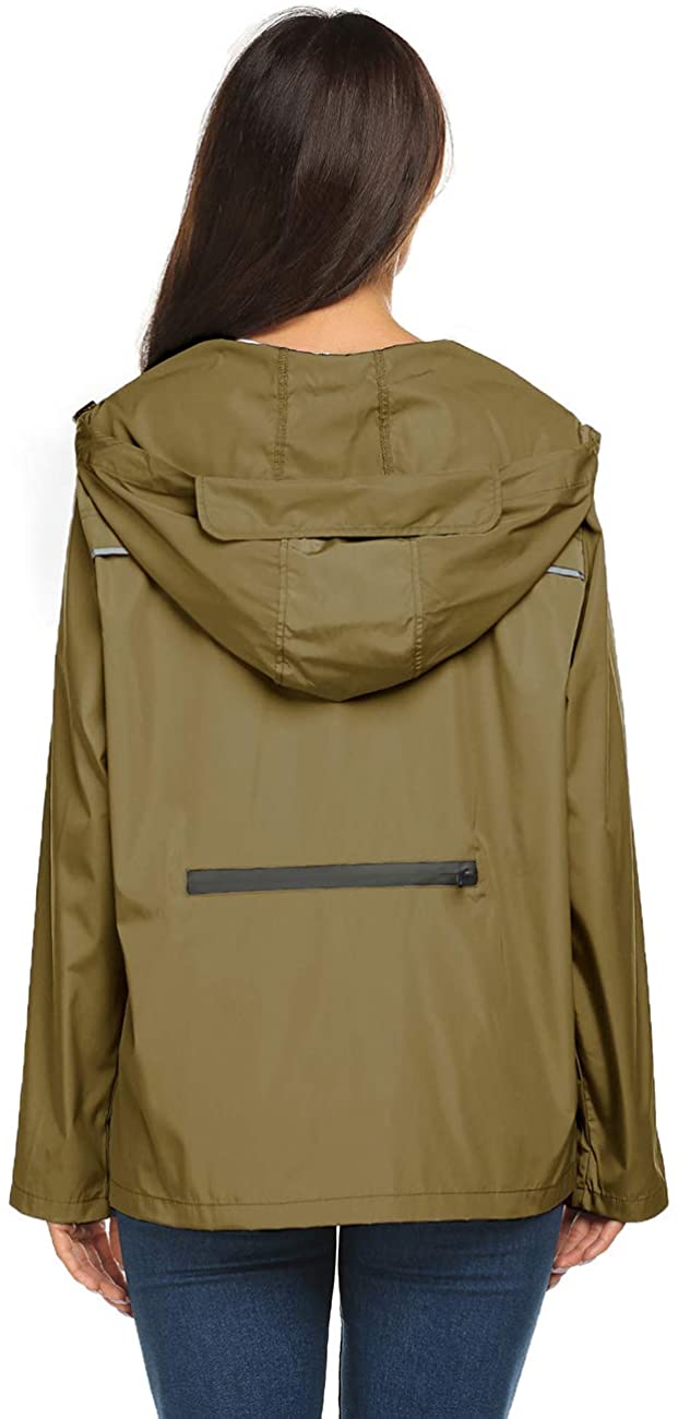 light weight packable rain jacket