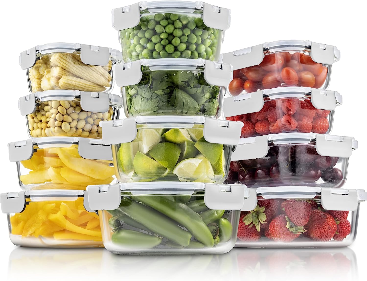  FineDine 12-Piece Superior Glass Food Storage