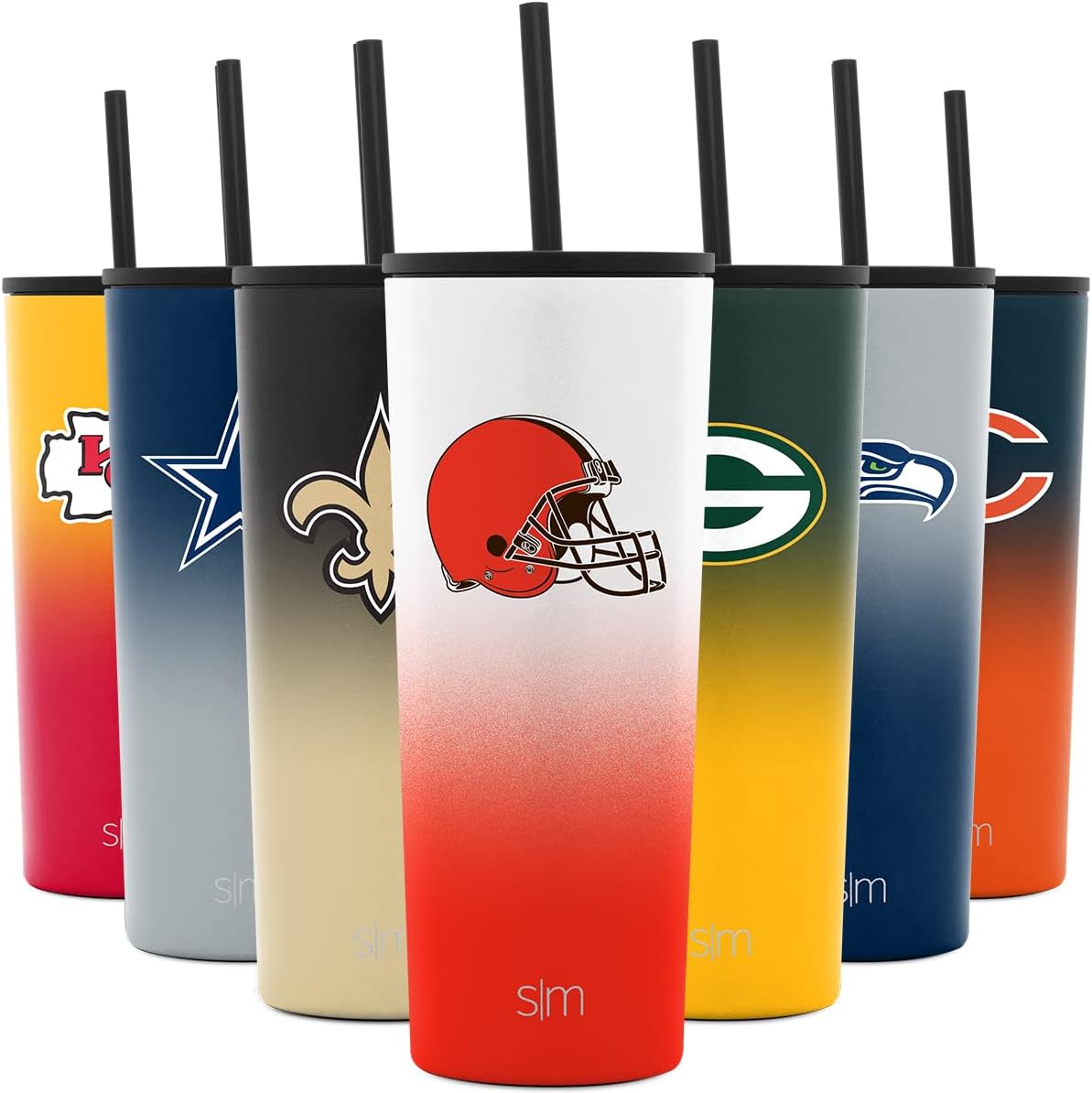 Simple Modern Officially Licensed NFL Tumbler with Straw and Flip Lid  Insulated