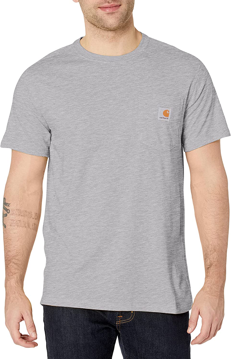 Carhartt Men&#039;s Force Relaxed Fit Midweight Short Sleeve Pocket T-Shirt (Big &amp; Ta |