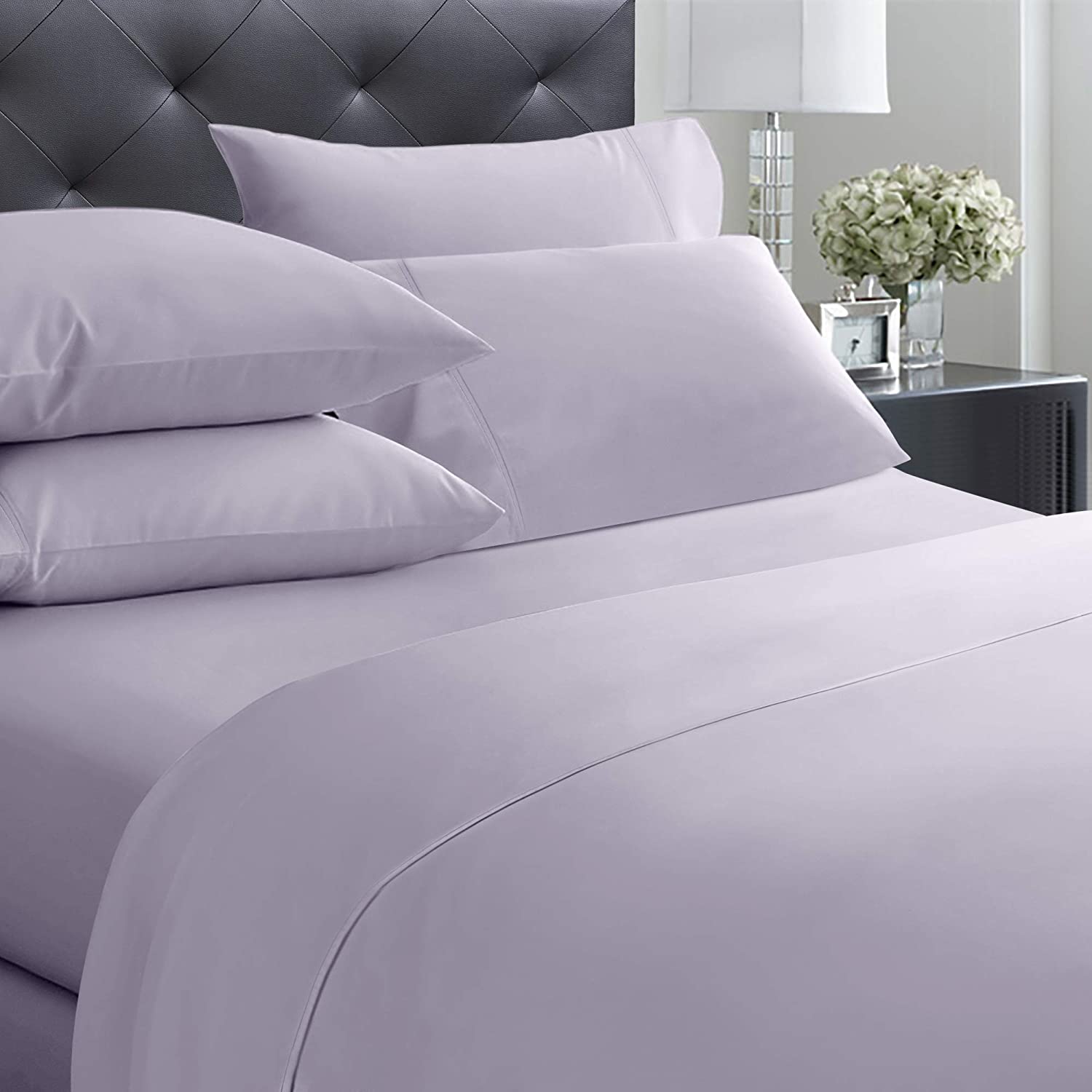 TC 400 Plain Dyed 100 % Pure Egyptian Cotton Flat Bed Sheets All Sizes luxury 