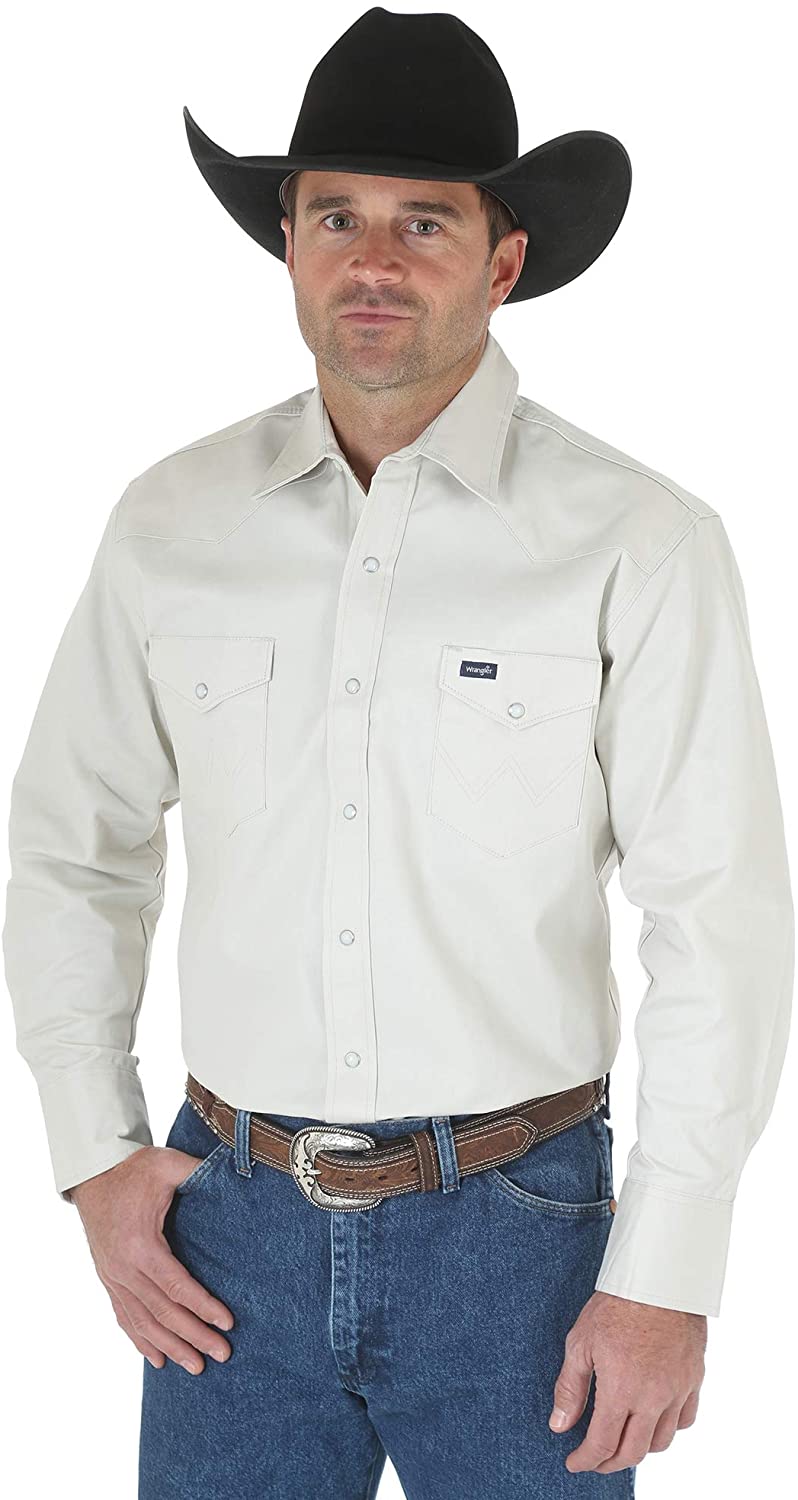 Winwinus Mens Trim-Fit Plus Size Lapel Long Sleeve Pring Western Shirt 