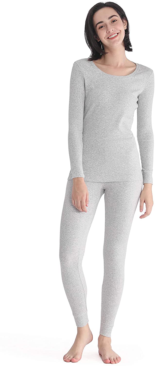 Thermal Underwear Women Long Johns Women for Winter Warm Cotton Sexy Thermal  Underwear Set Long Underwear (Color : Gray, Size : One Size) : :  Clothing, Shoes & Accessories