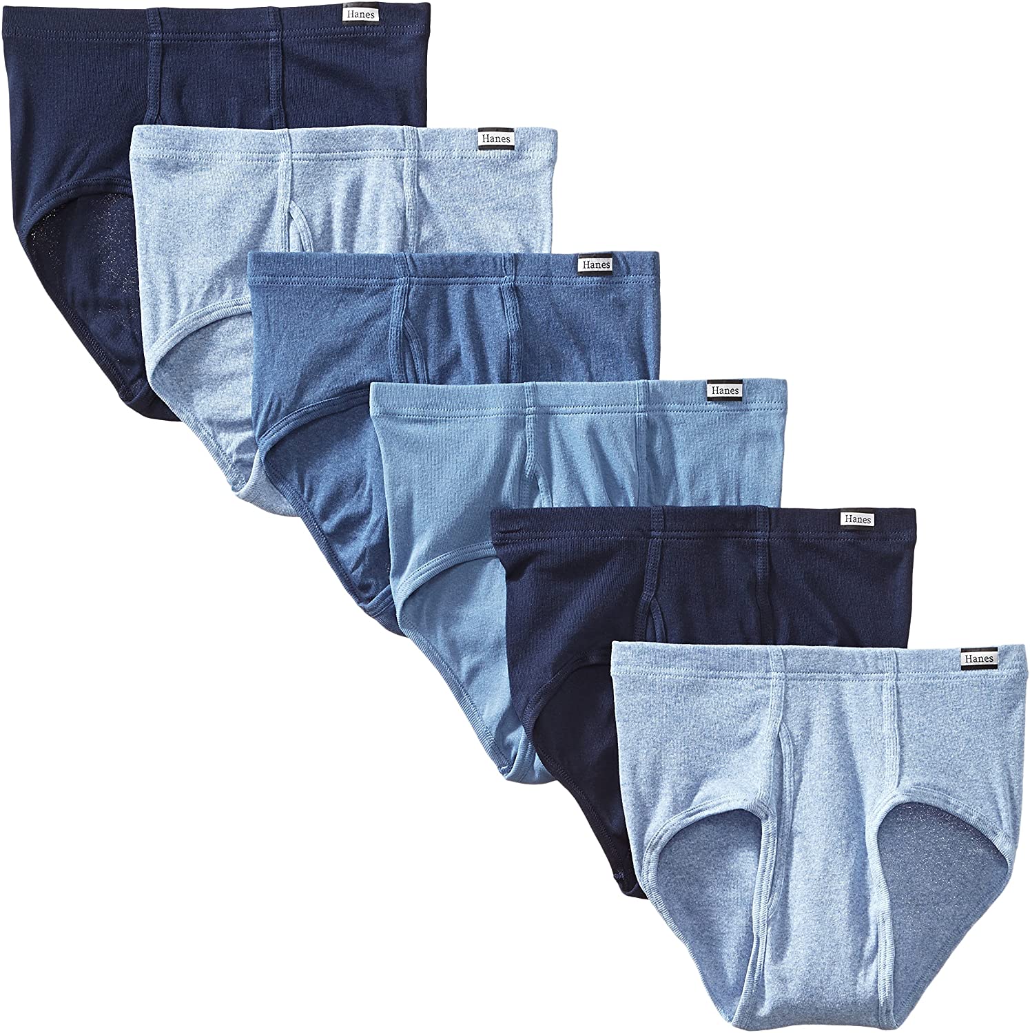 Hanes Men's 6-Pack Tagless No Ride Up Briefs with ComfortSoft Waistband