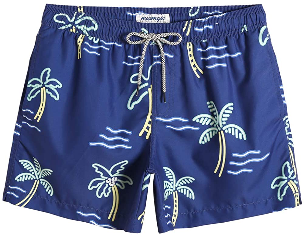 MaaMgic Mens Swim Trunks 5" with Mesh Lining Quick Dry Bathing Suits