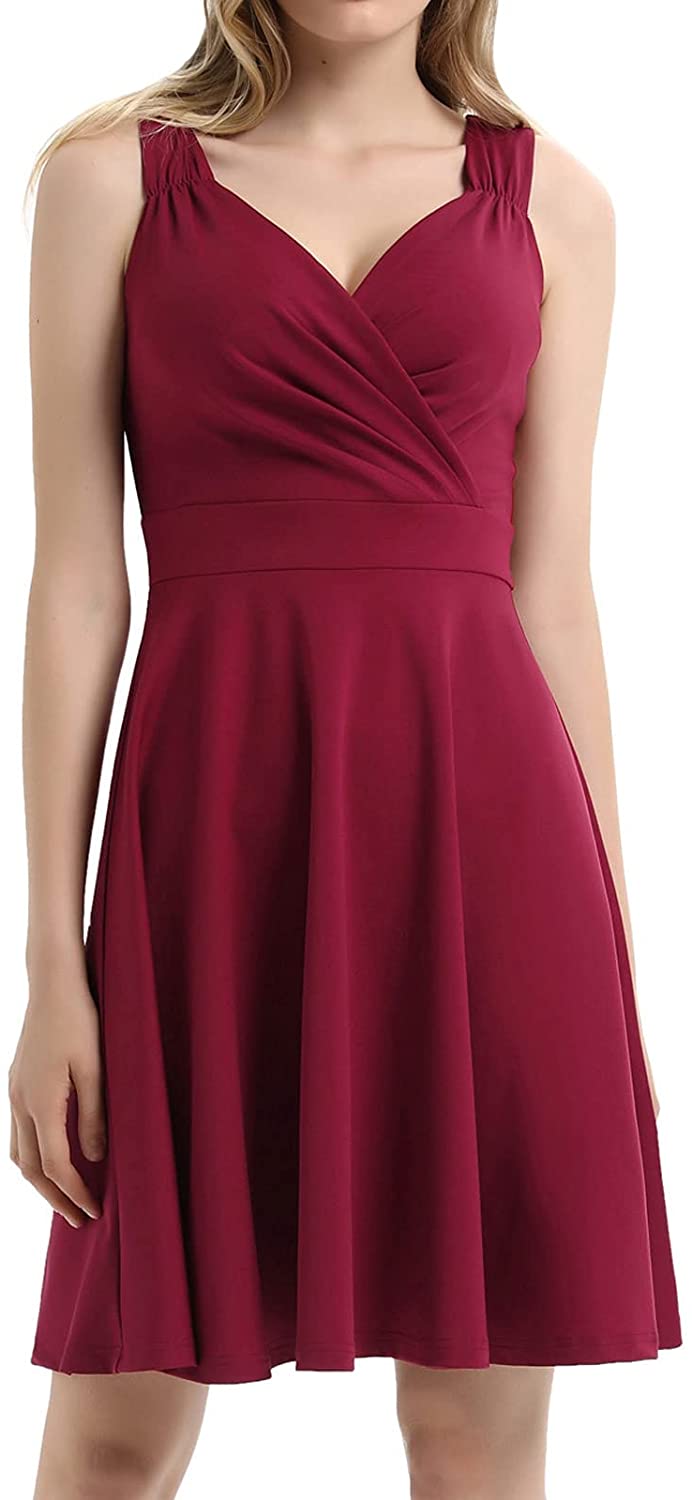 GRACE KARIN Women's Sleeveless Wrap V-Neck A-line Bridesmaid