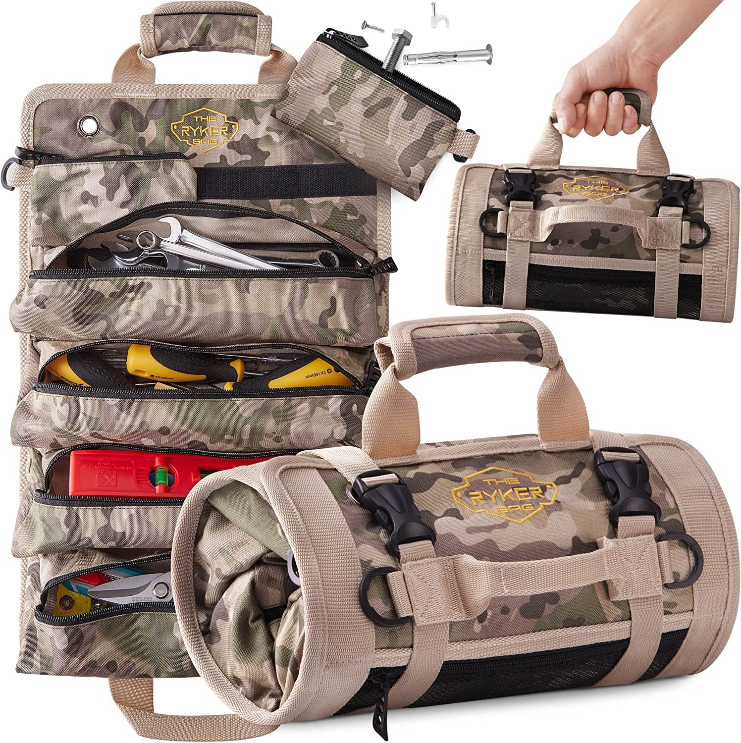 The Ryker Bag Tool Organizers. Small Tool Bag With Detachable Pouches.  Heavy Du