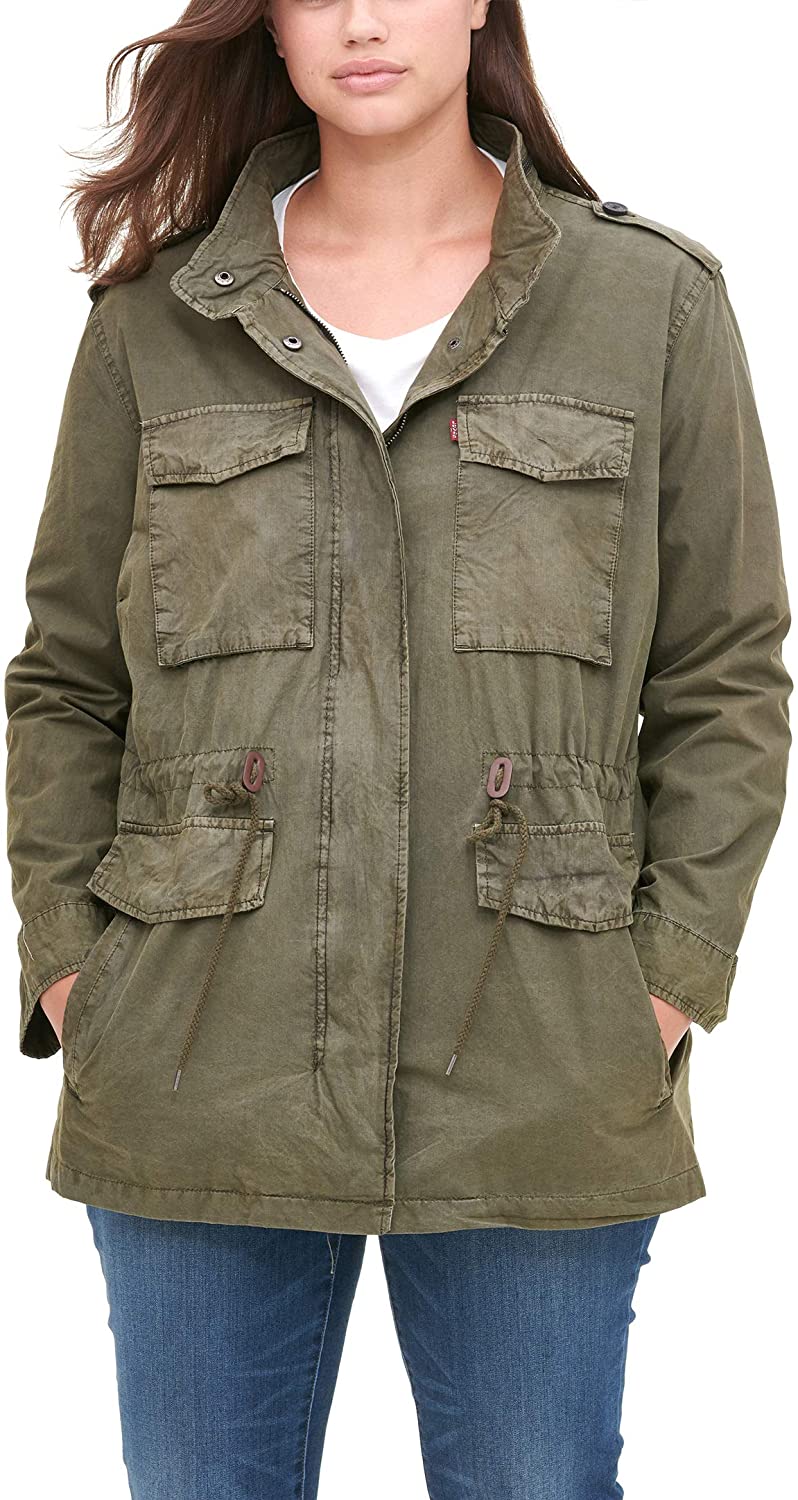 Levi's womens Parachute Cotton Midlength Military Jacket (Standard 