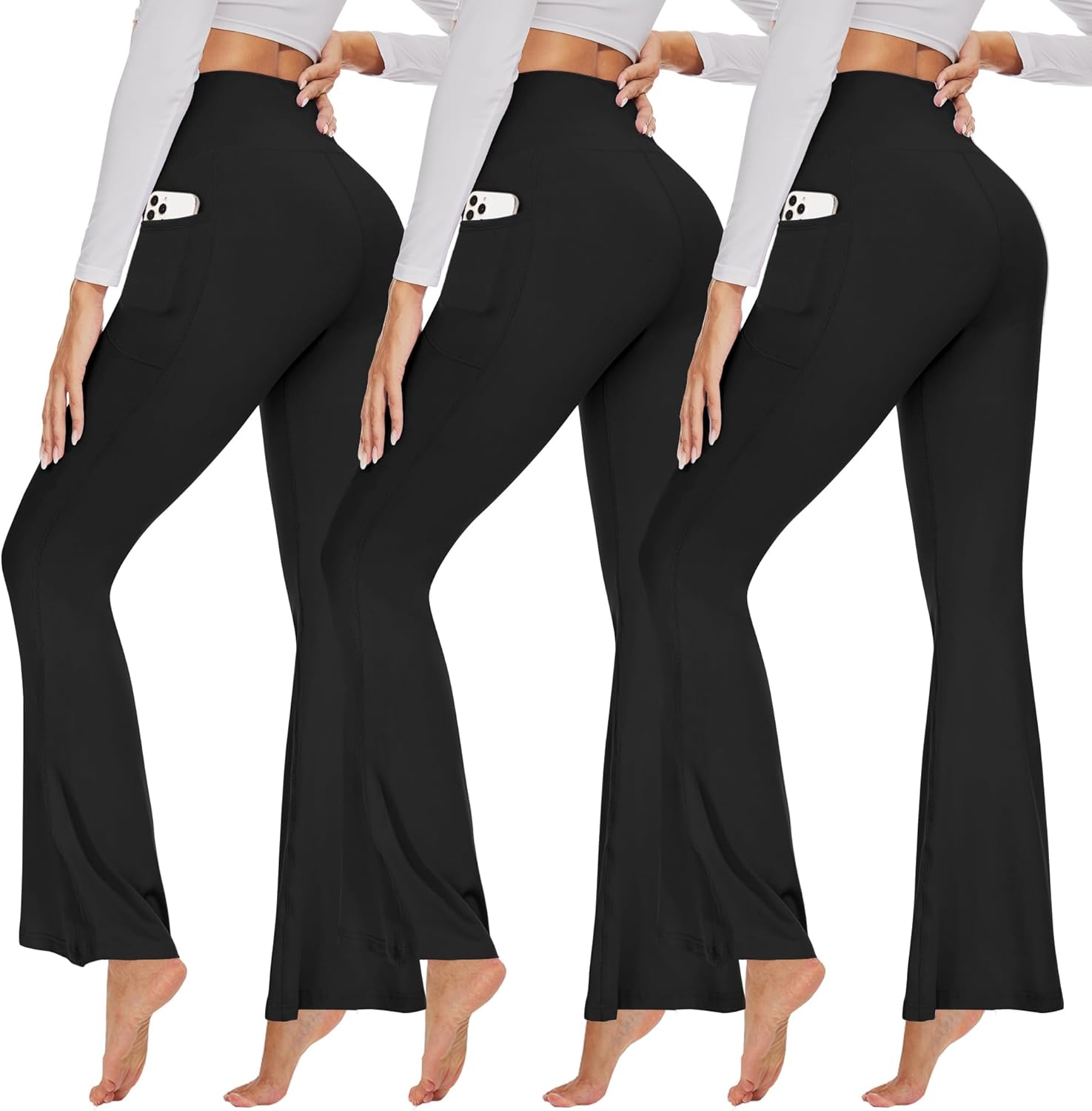 GAYHAY 3 Pack Leggings For Women High Waisted