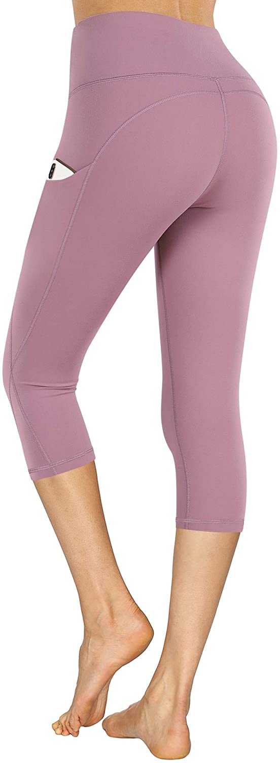 PHISOCKAT Women's High Waist Yoga Pants with Pockets, Leggings with  Pockets, Tum