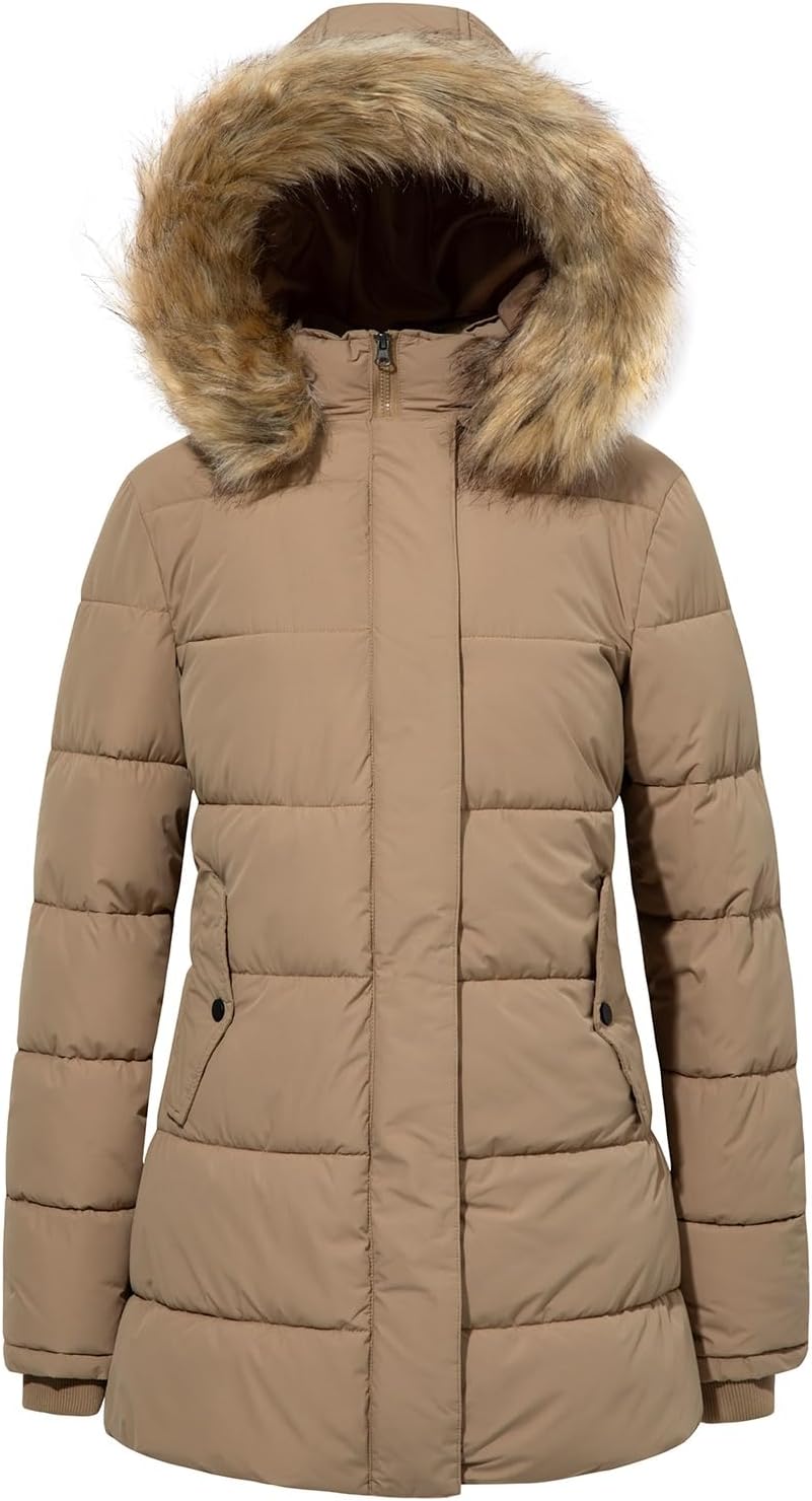 FASRYKOC Women's Waterproof Warm Long Puffer Jacket