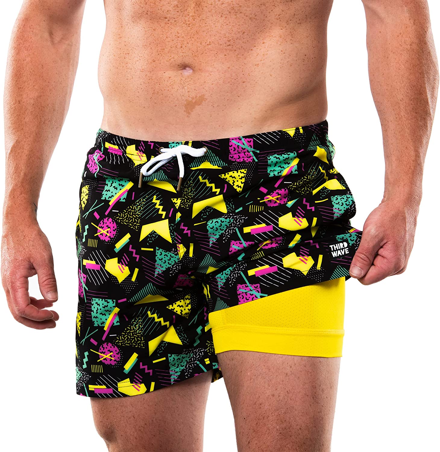 Mens Swim Trunks with Compression Liner 5.5 Men's Spring and