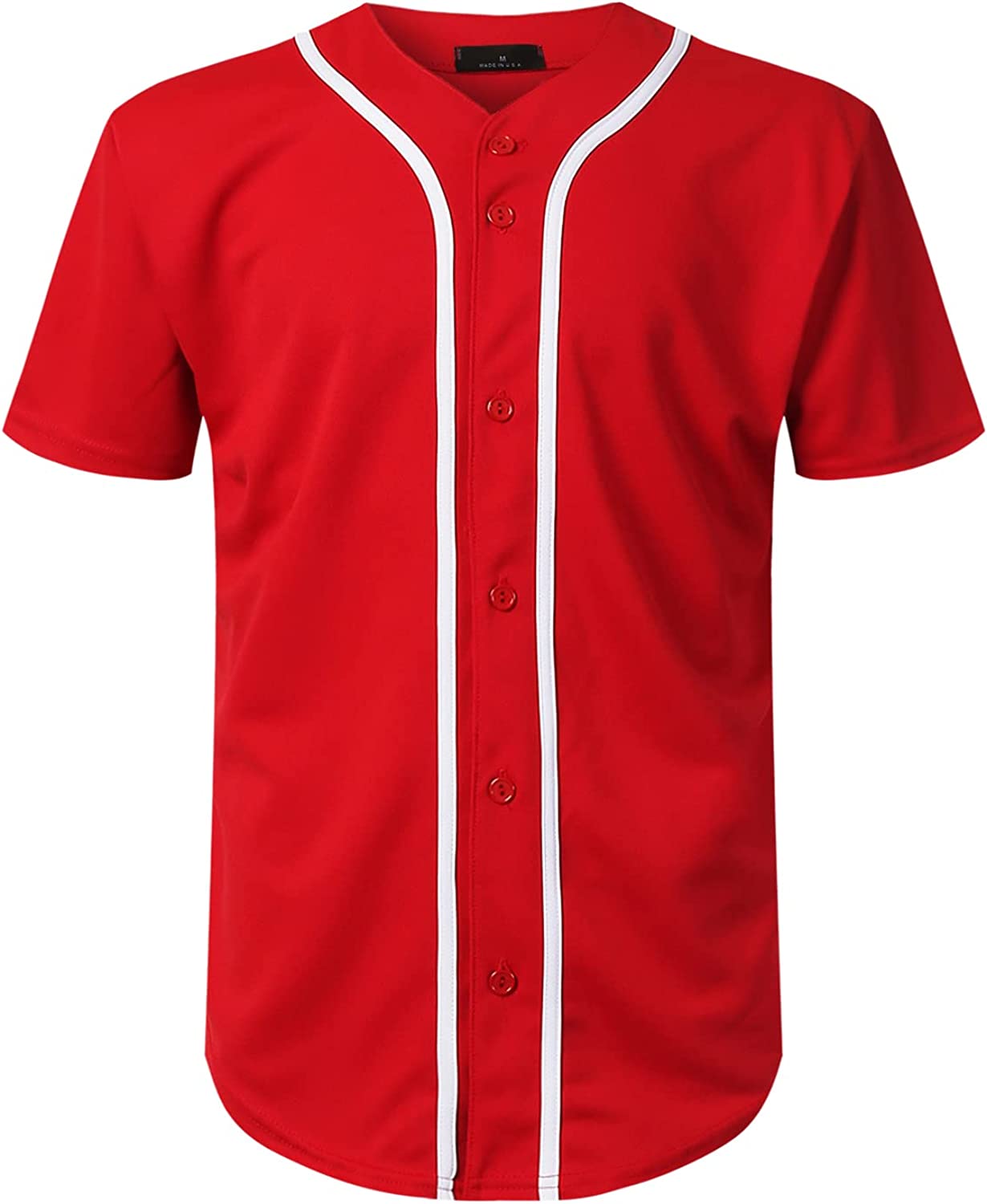 AIRNINE Men's Bandana Print Baseball Jersey Button Down