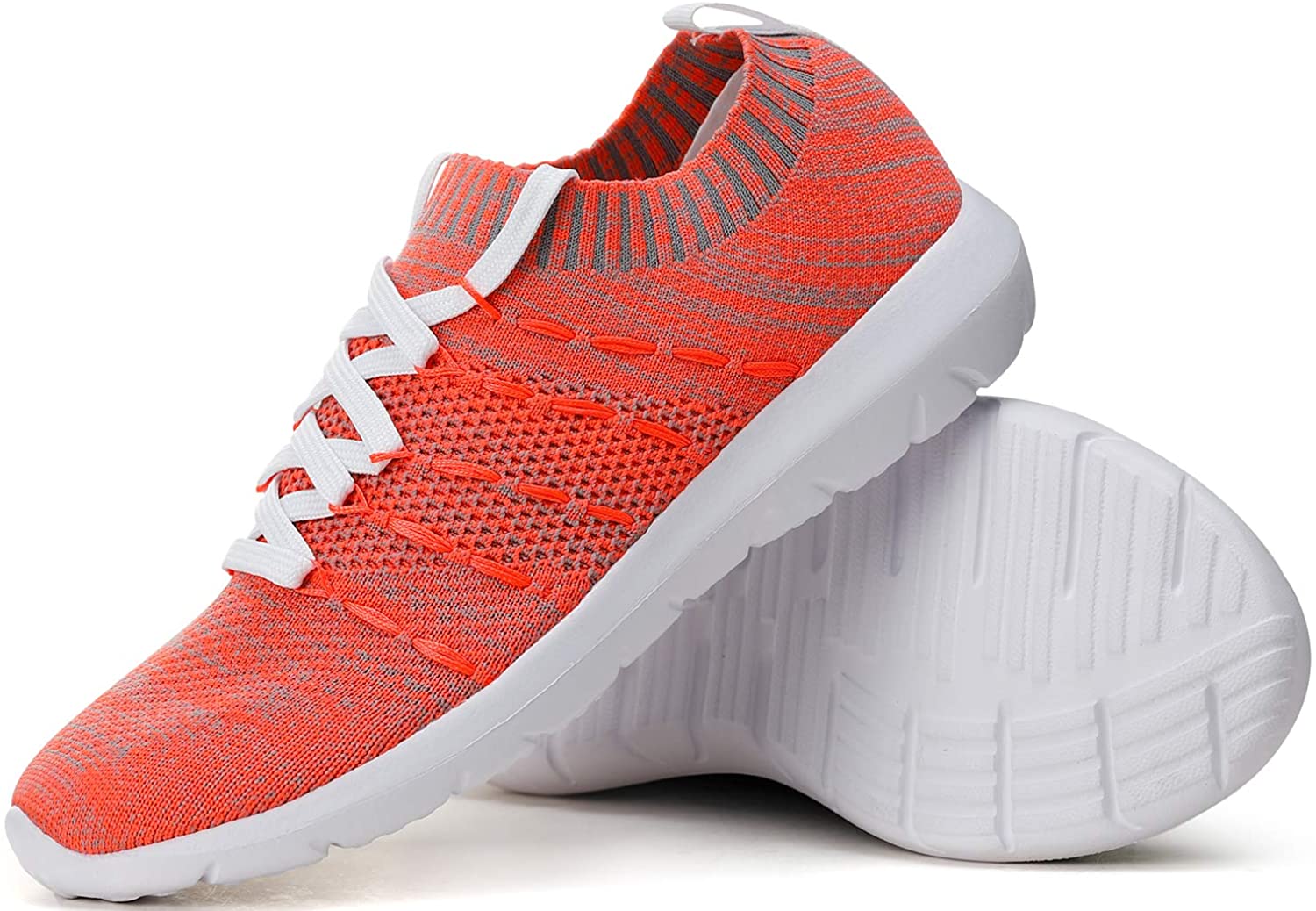 PromArder Womens Walking Shoes Slip On Athletic Running Sneakers Knit Mesh Comfortable Work Shoe 