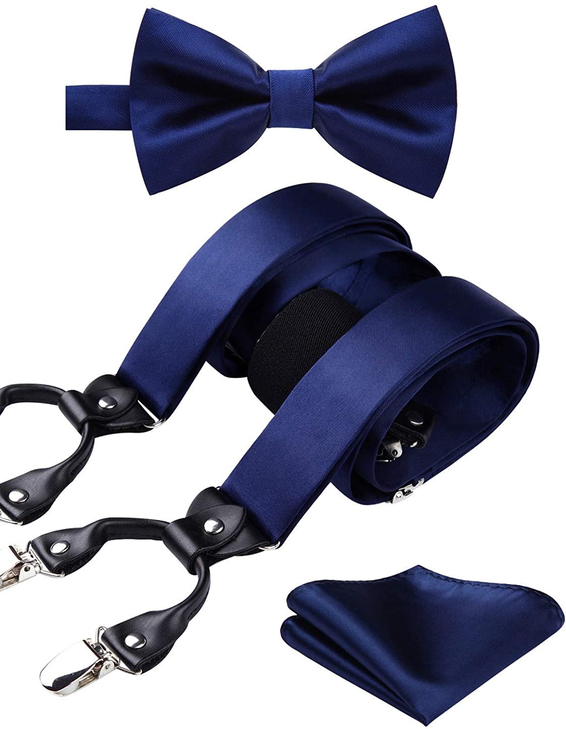 Y-shaped Adjustable Suspender with 4 Clips - Y-NAVY BLUE – Hisdern