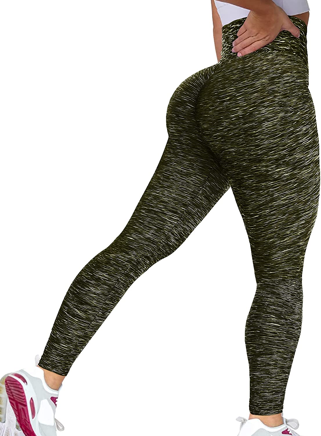 Murandick Scrunch Butt Lifting Leggings with Pockets for Women
