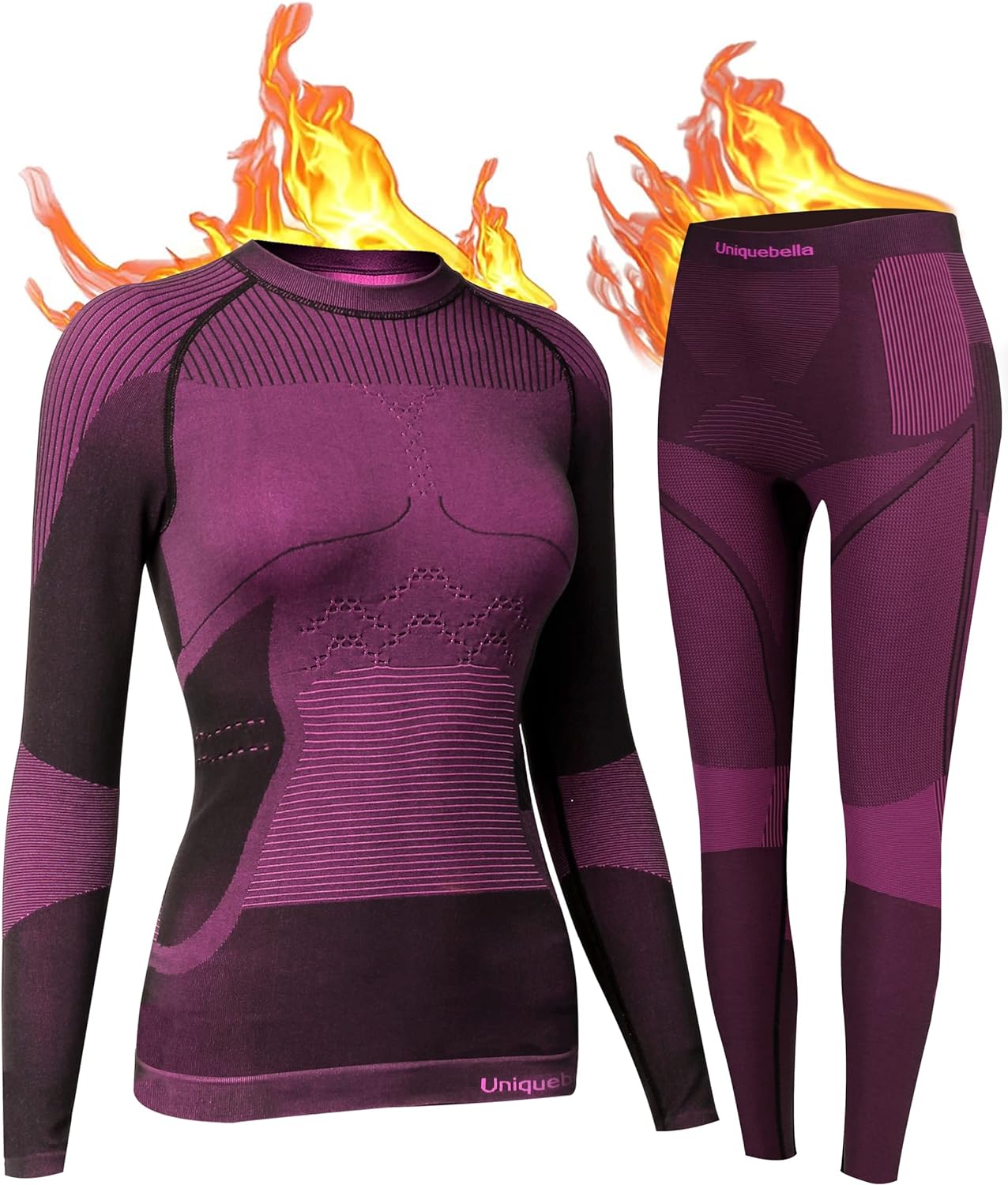 UNIQUEBELLA Womens Thermal Underwear, Thermal Base Layers Women